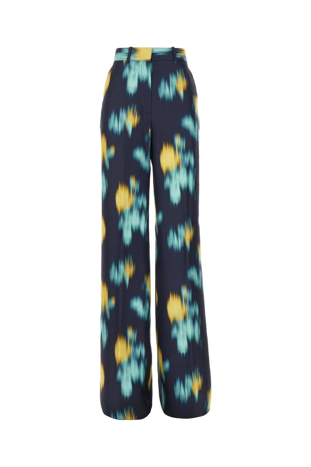 Motif Printed Straight Leg Pants