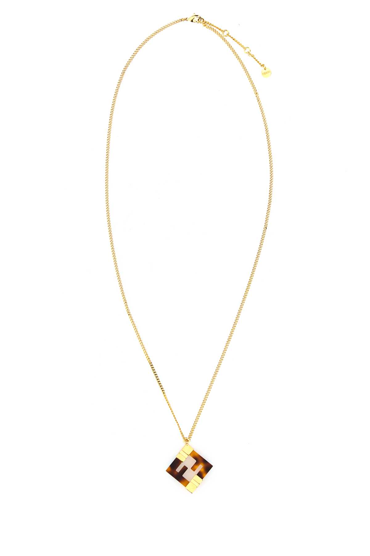 Printed Plexiglass And Metal Forever Fendi Necklace
