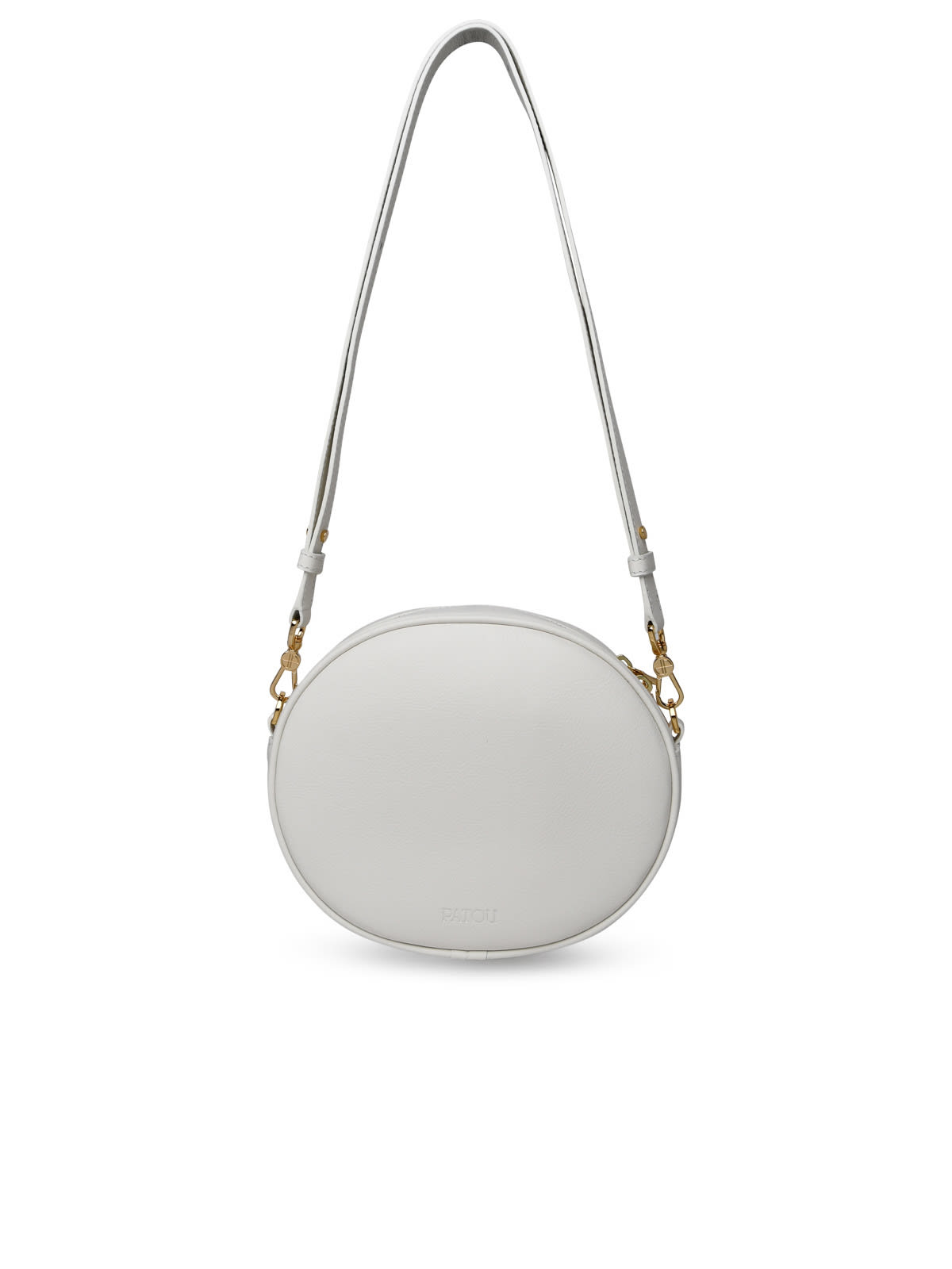 Shop Patou Jp Ivory Leather Crossbody Bag In White