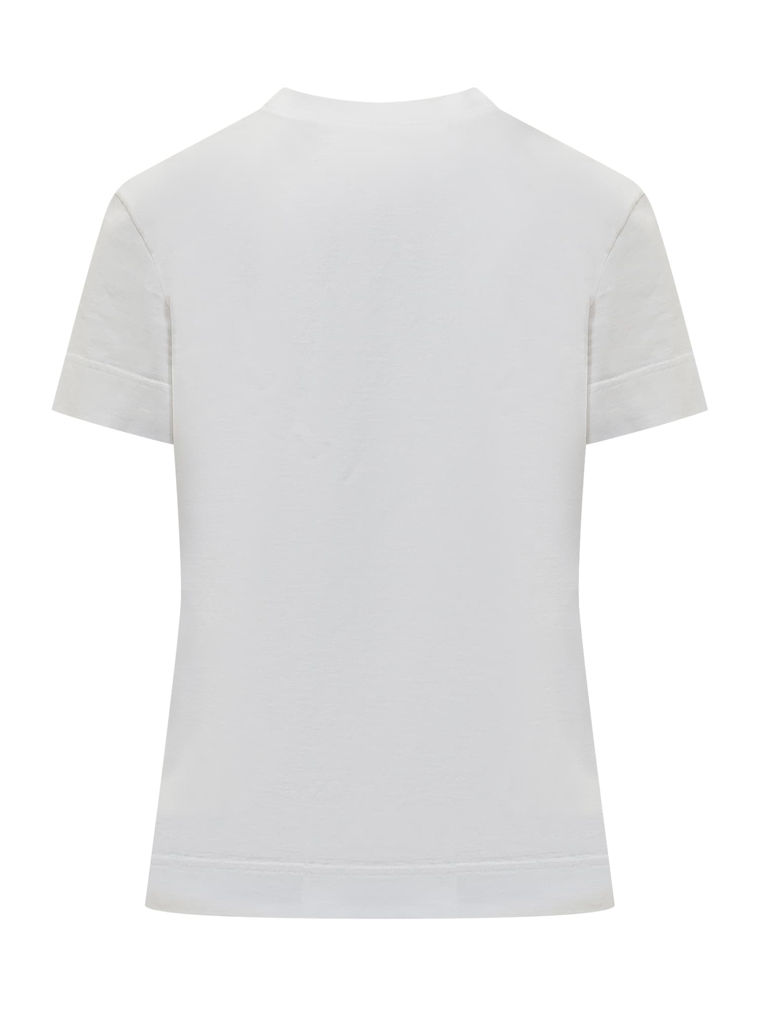 Shop Givenchy T-shirt With 4g Logo In White/gold Yellow