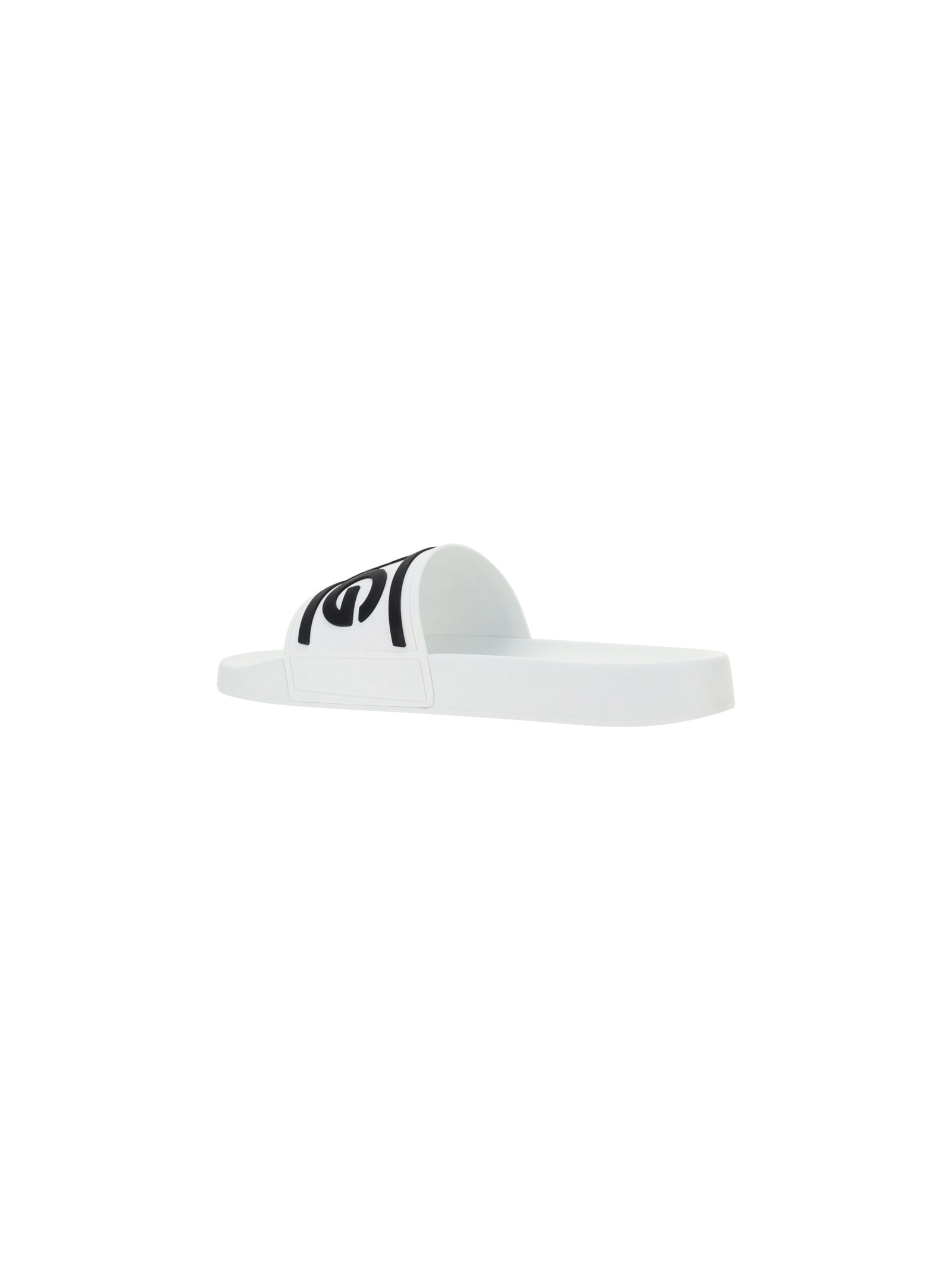 Shop Dolce & Gabbana Sandals In White/black