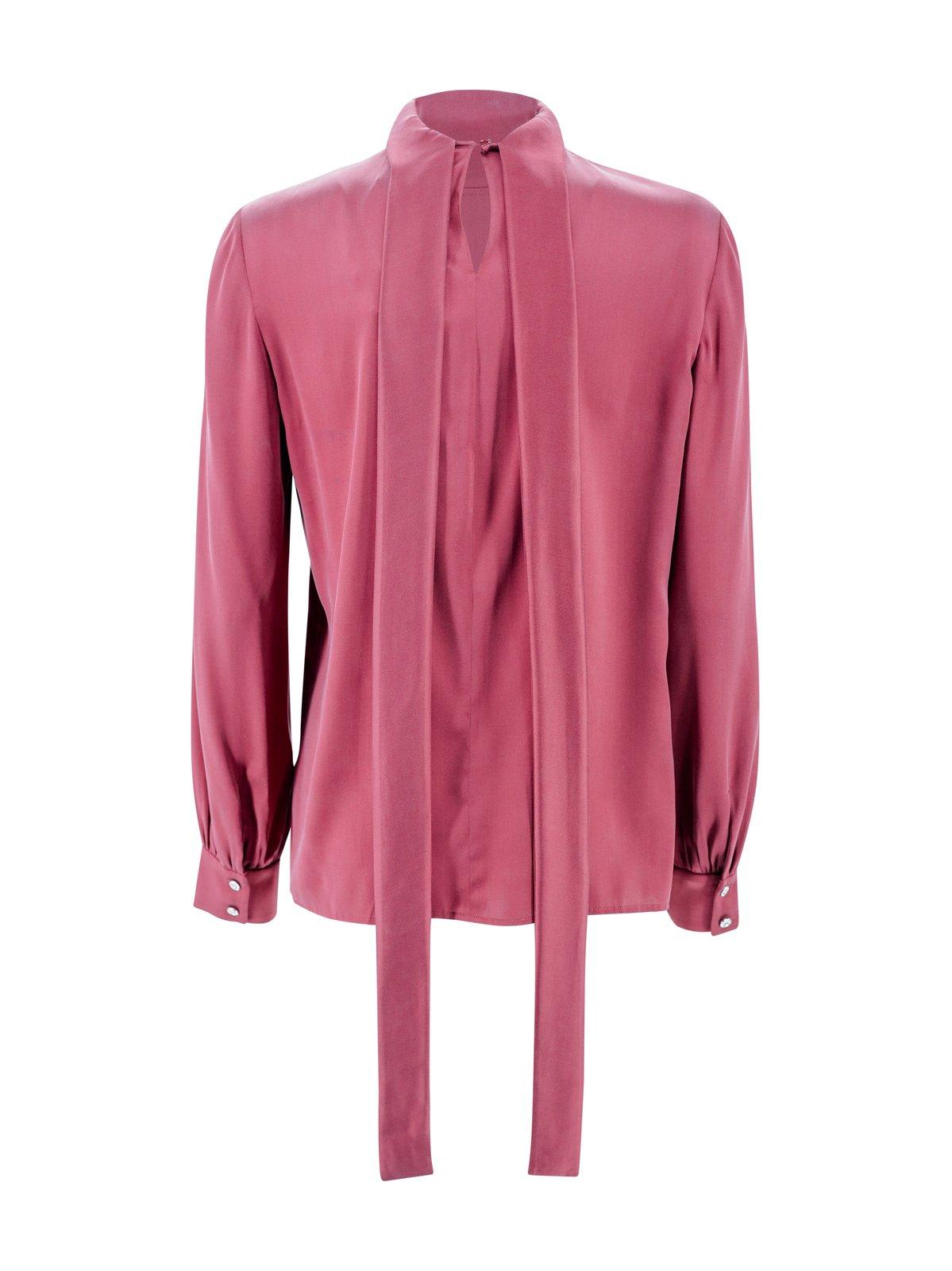 Shop Max Mara Pussy-bow Long-sleeved Top