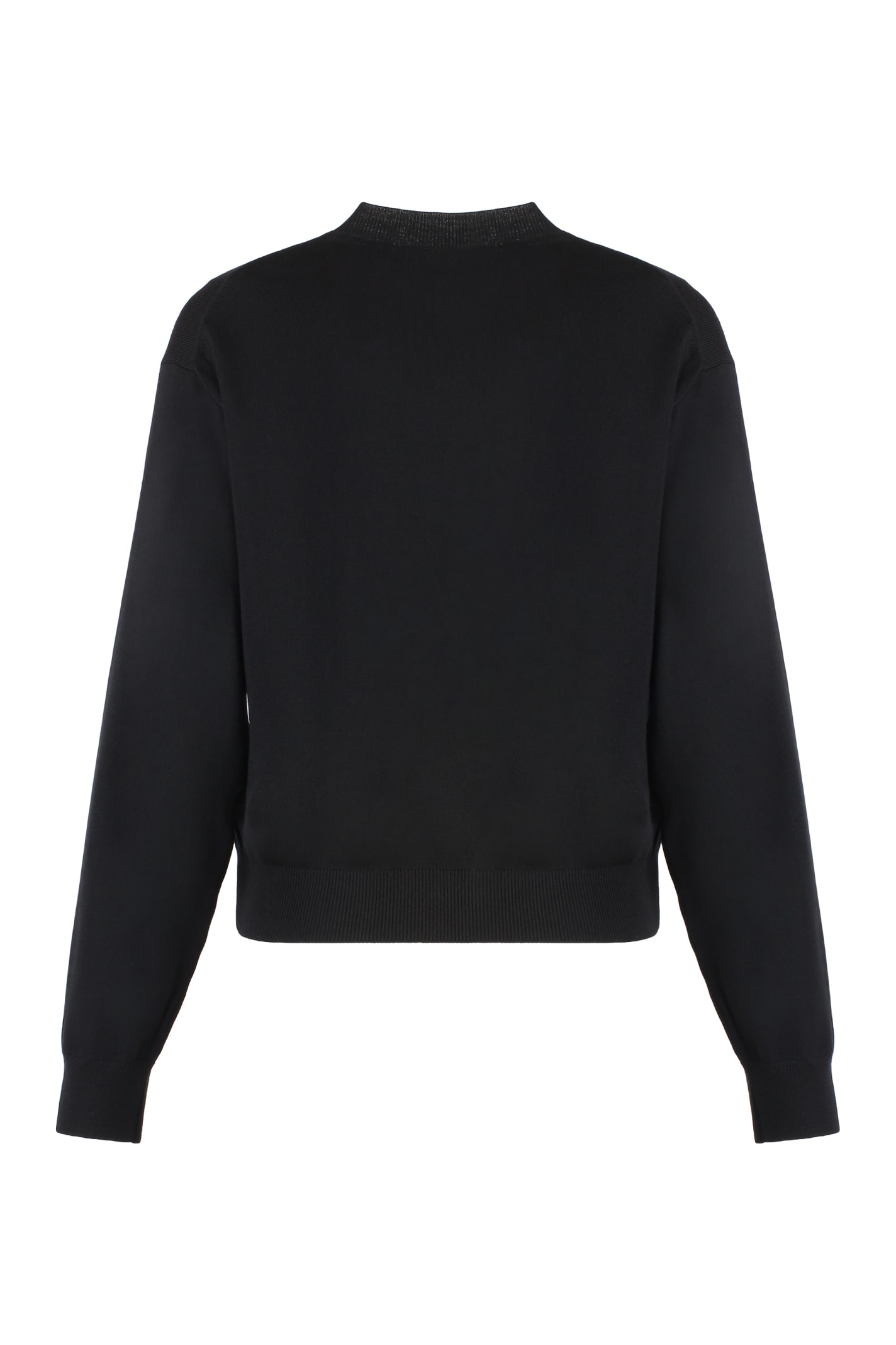 Shop Kenzo Wool Cardigan In Black