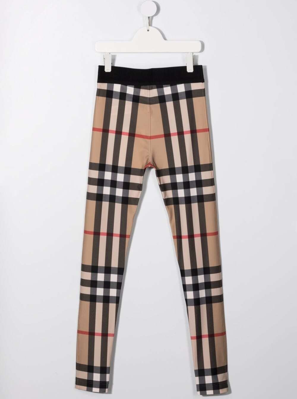 Burberry Kids' Gina Vintage Check Leggings In Stretch Fabric In Beige