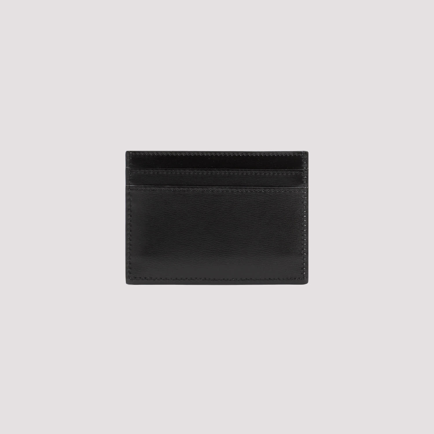Saint Laurent Cassandre Smooth Leather Cardholder In Nero