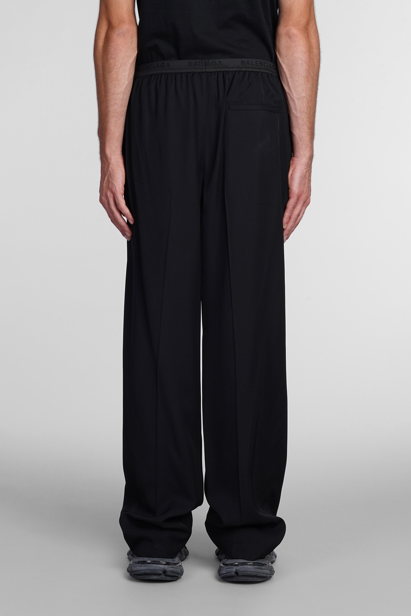 Shop Balenciaga Pants In Black Viscose