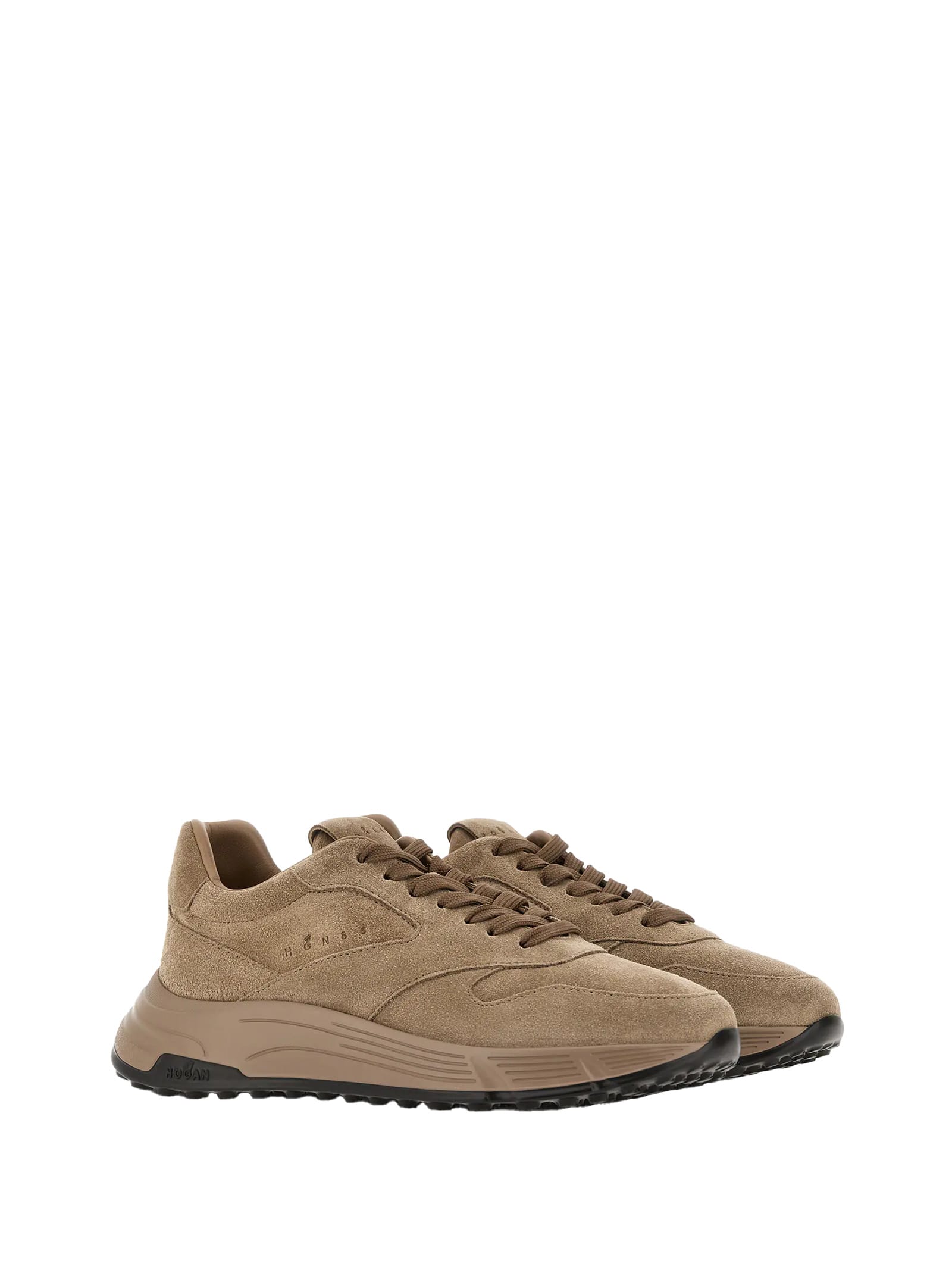 Hogan Suede Sneakers In Brown