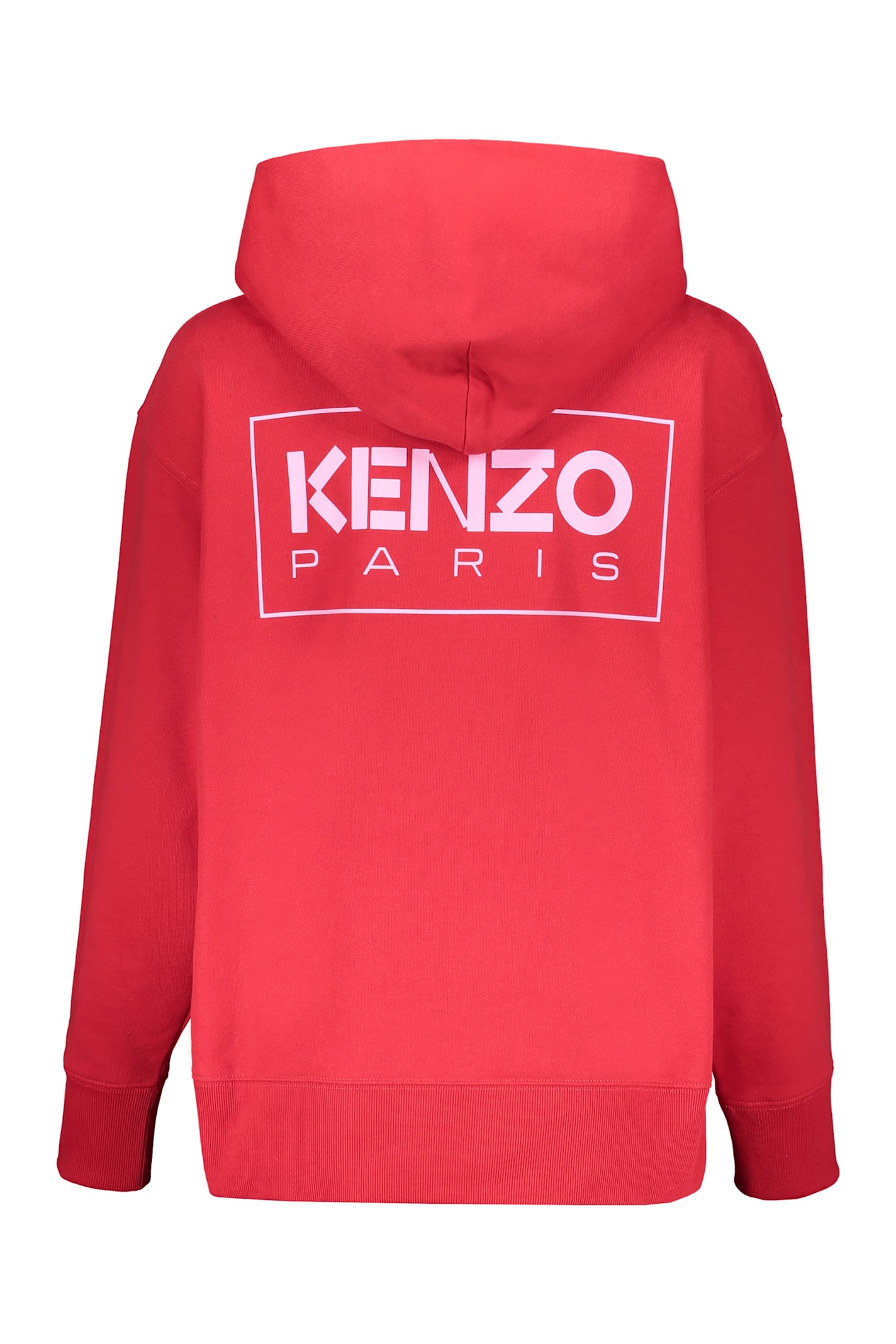 Kenzo Chest Logo-print Detail Hoodie In Red