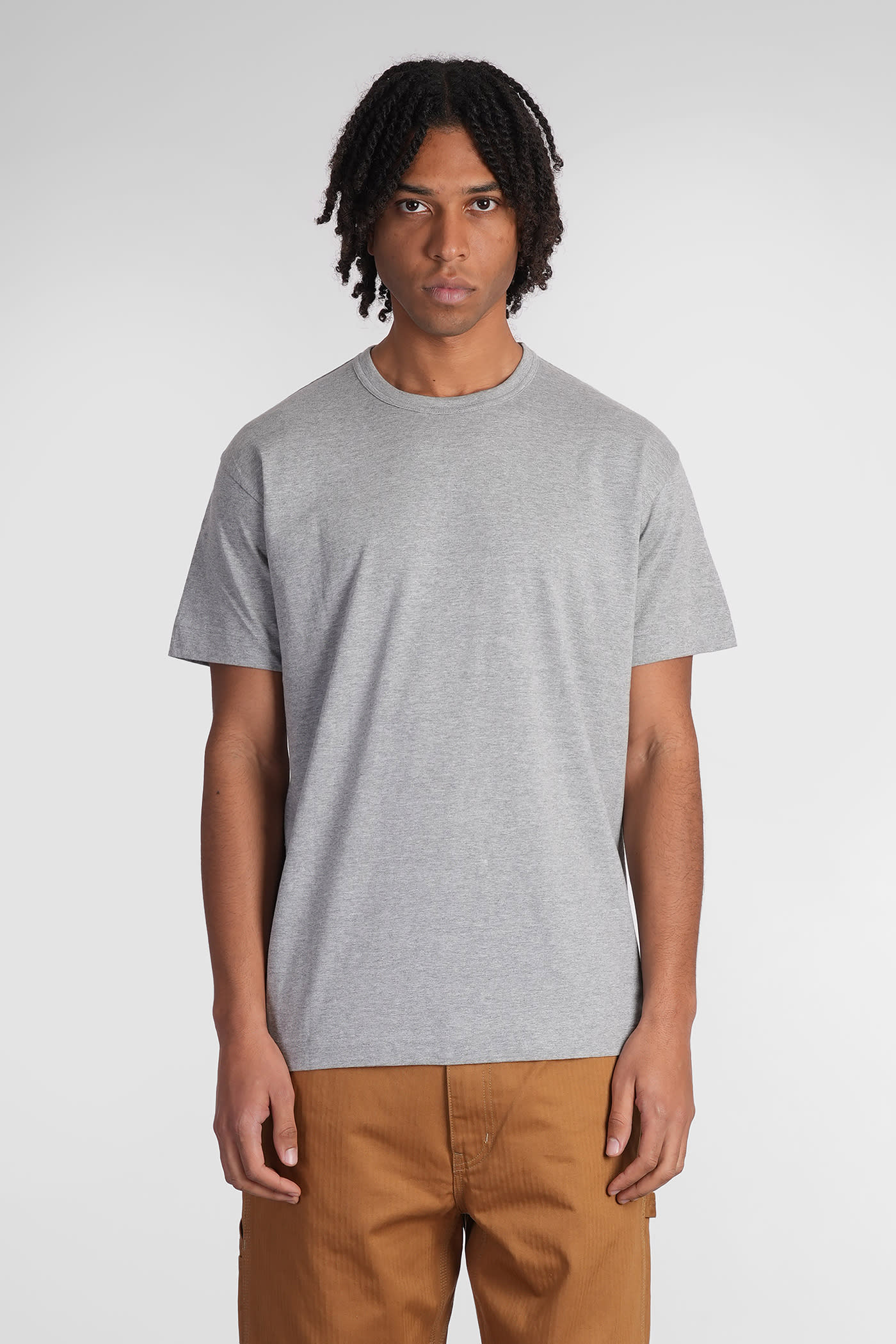 Comme Des Garçons Play T-shirt In Grey Cotton In Grey