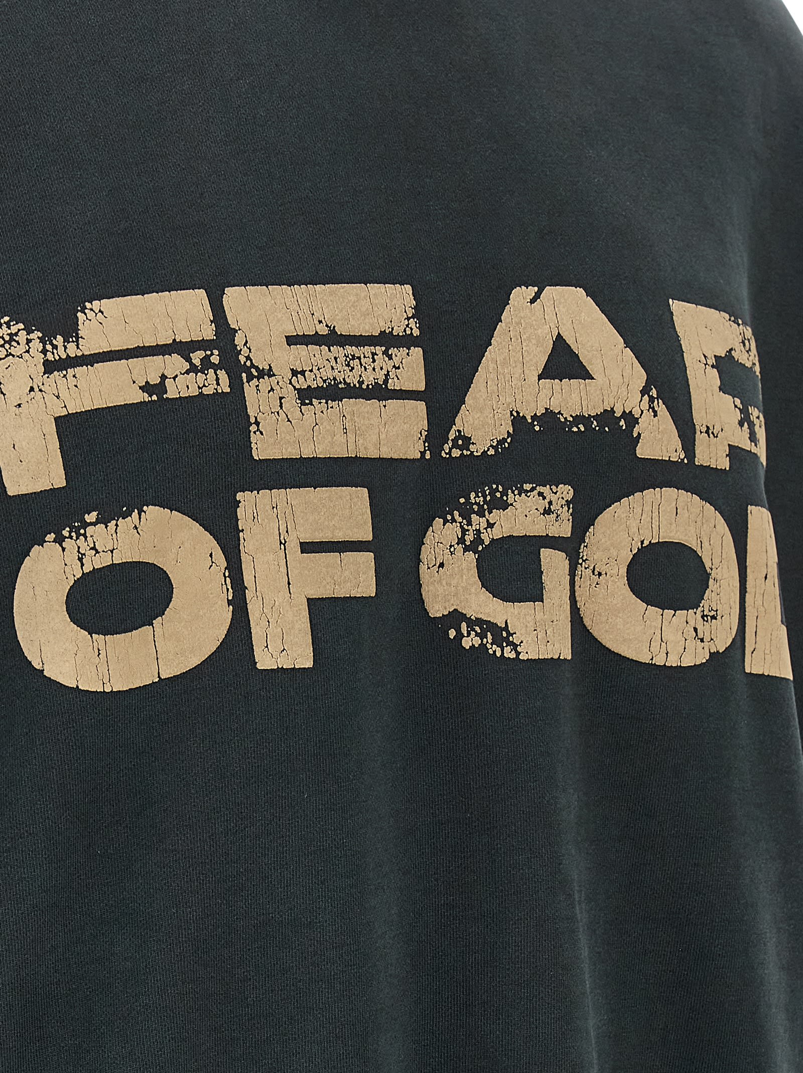 Fear Of God Logo-print Cotton-jersey Hoodie In Black