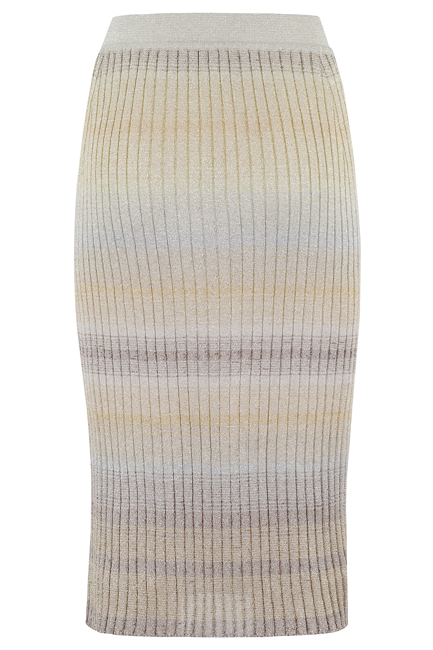 Shop Missoni Skirt In Ei Multi Beige
