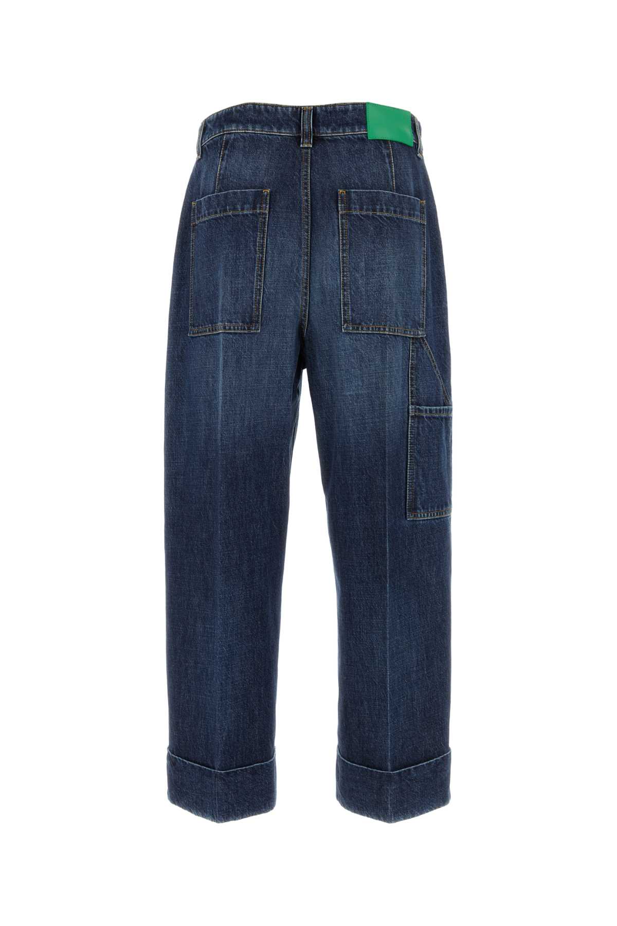 Shop Bottega Veneta Blue Denim Jeans