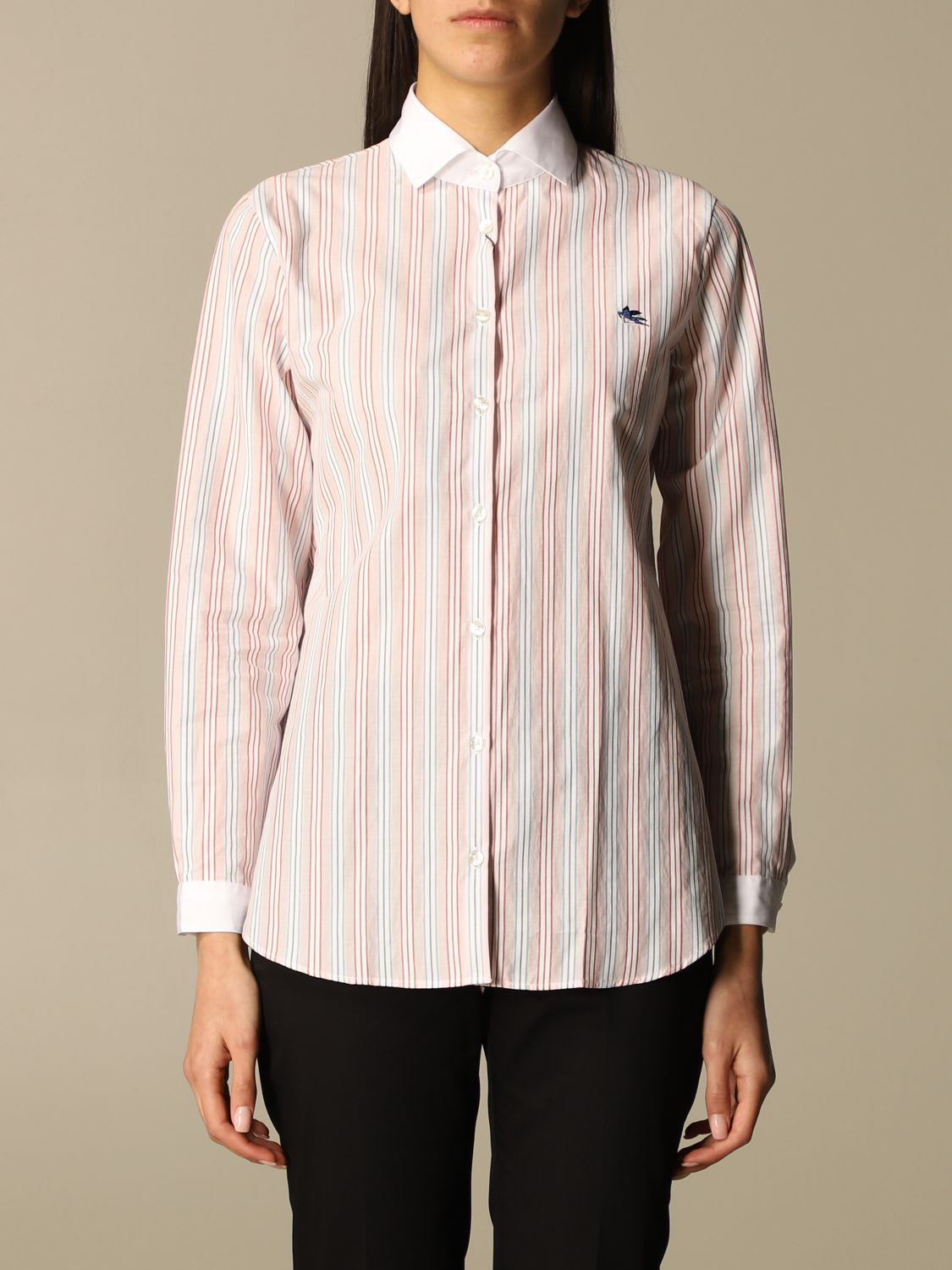 Etro Shirt Etro Shirt In Micro-striped Cotton