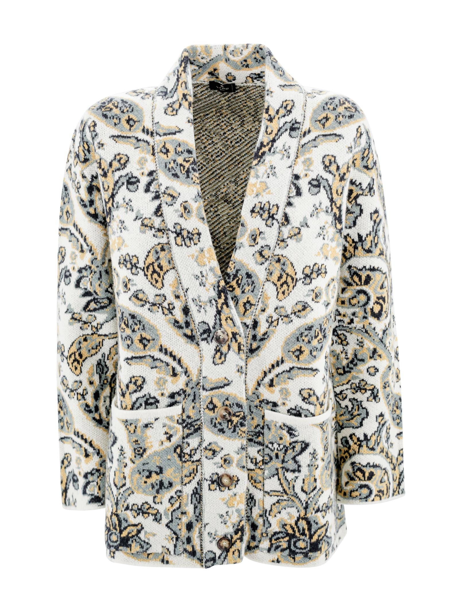 Shop Etro Floral-jacquard Cardigan