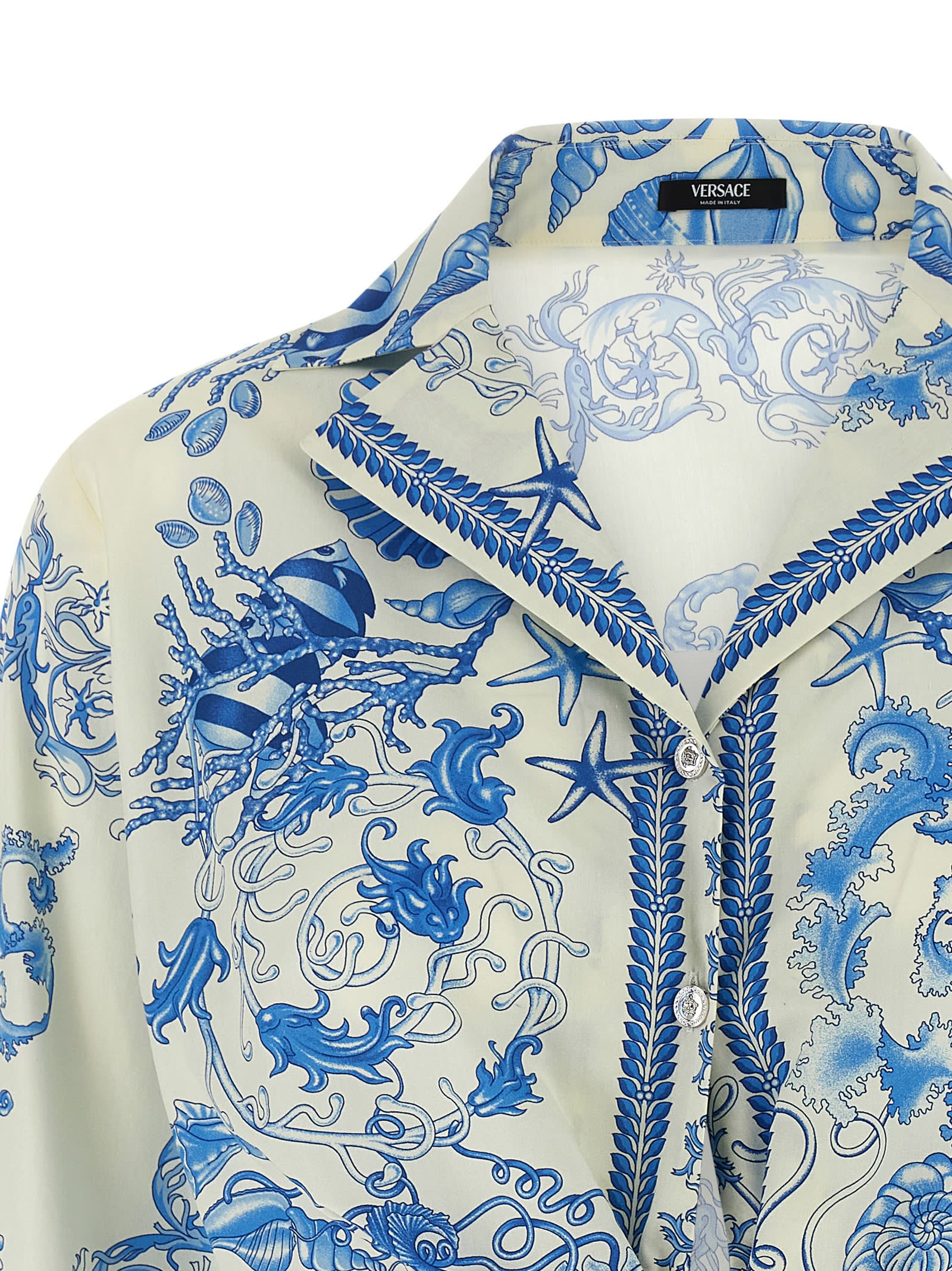 Versace Underwater Barocco Shirt And Blouse Multicolor In Multi