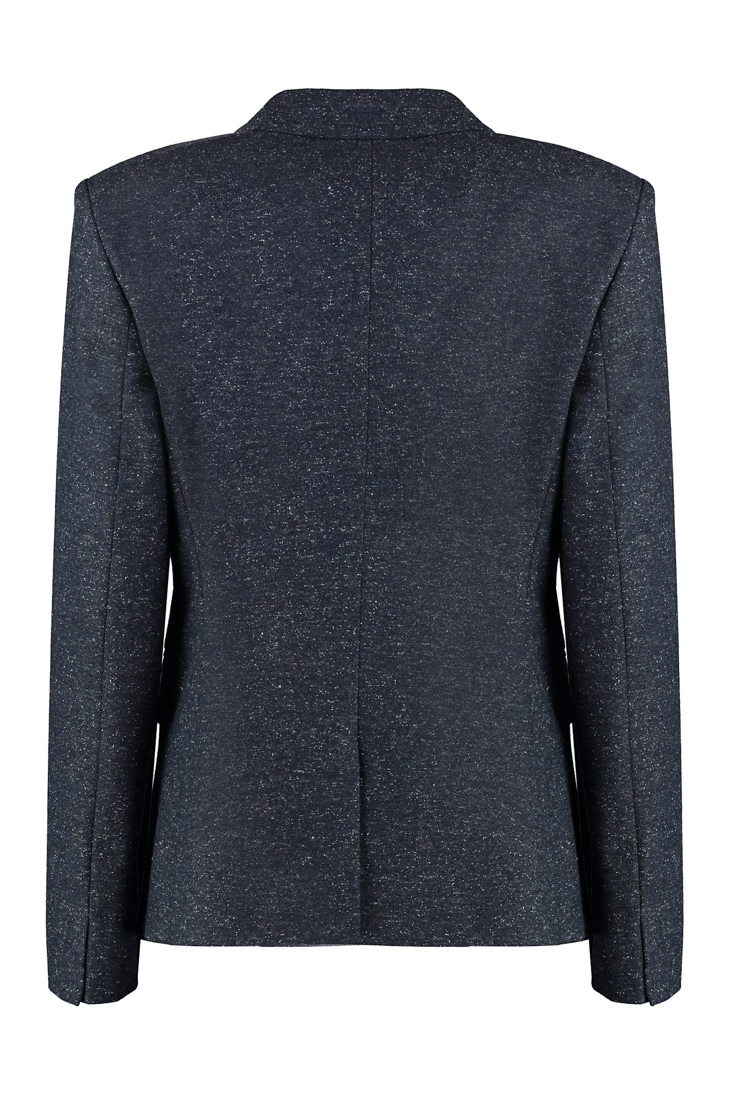 Shop Hugo Boss Double-breasted Wool Blazer In Blue