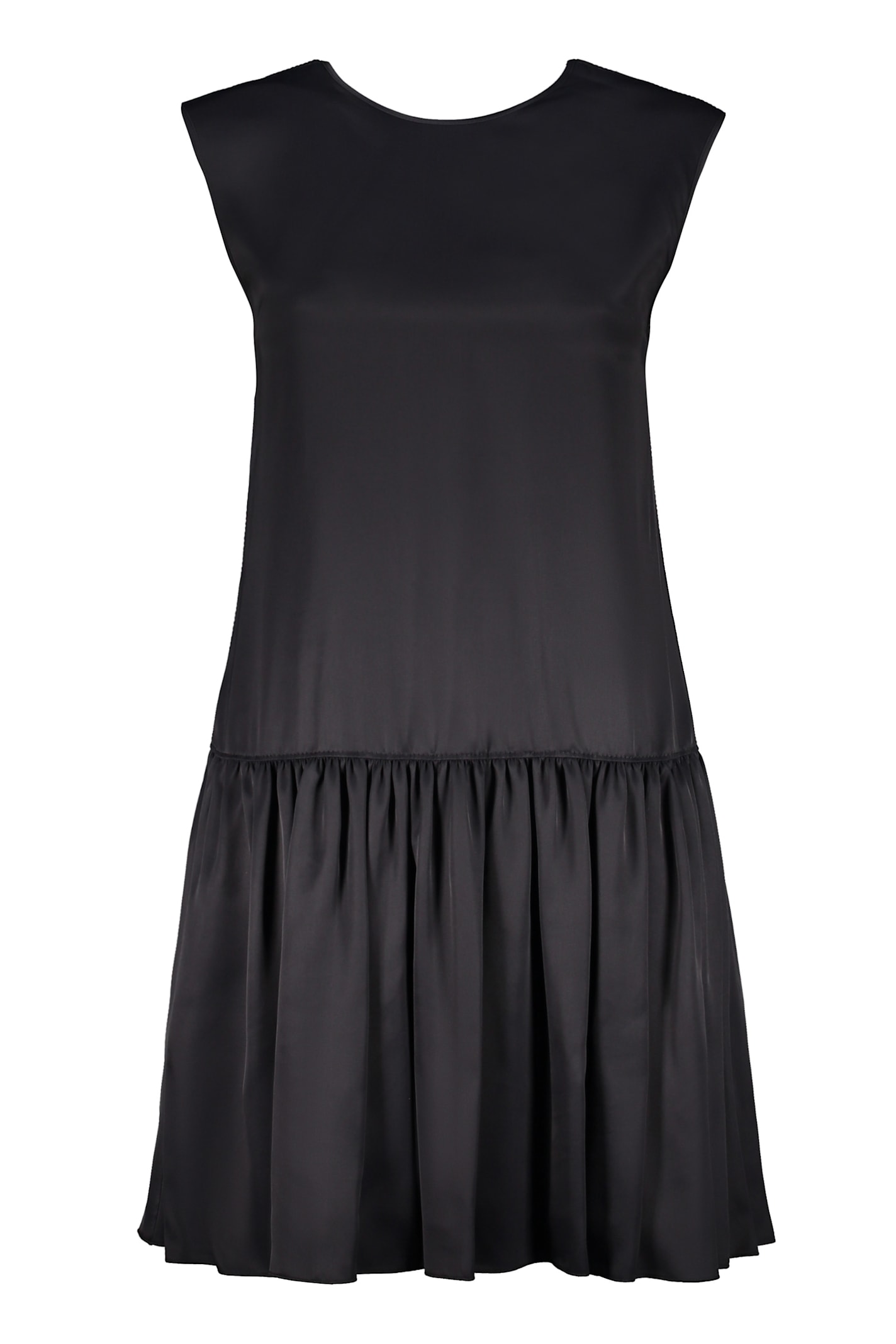 Lanvin Round-neck Sleeveless Minidress In Black