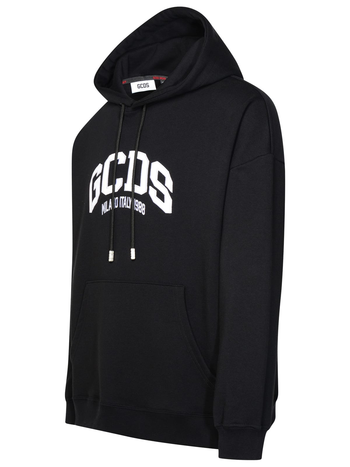 Shop Gcds Black Cotton Sweatshirt In Nero
