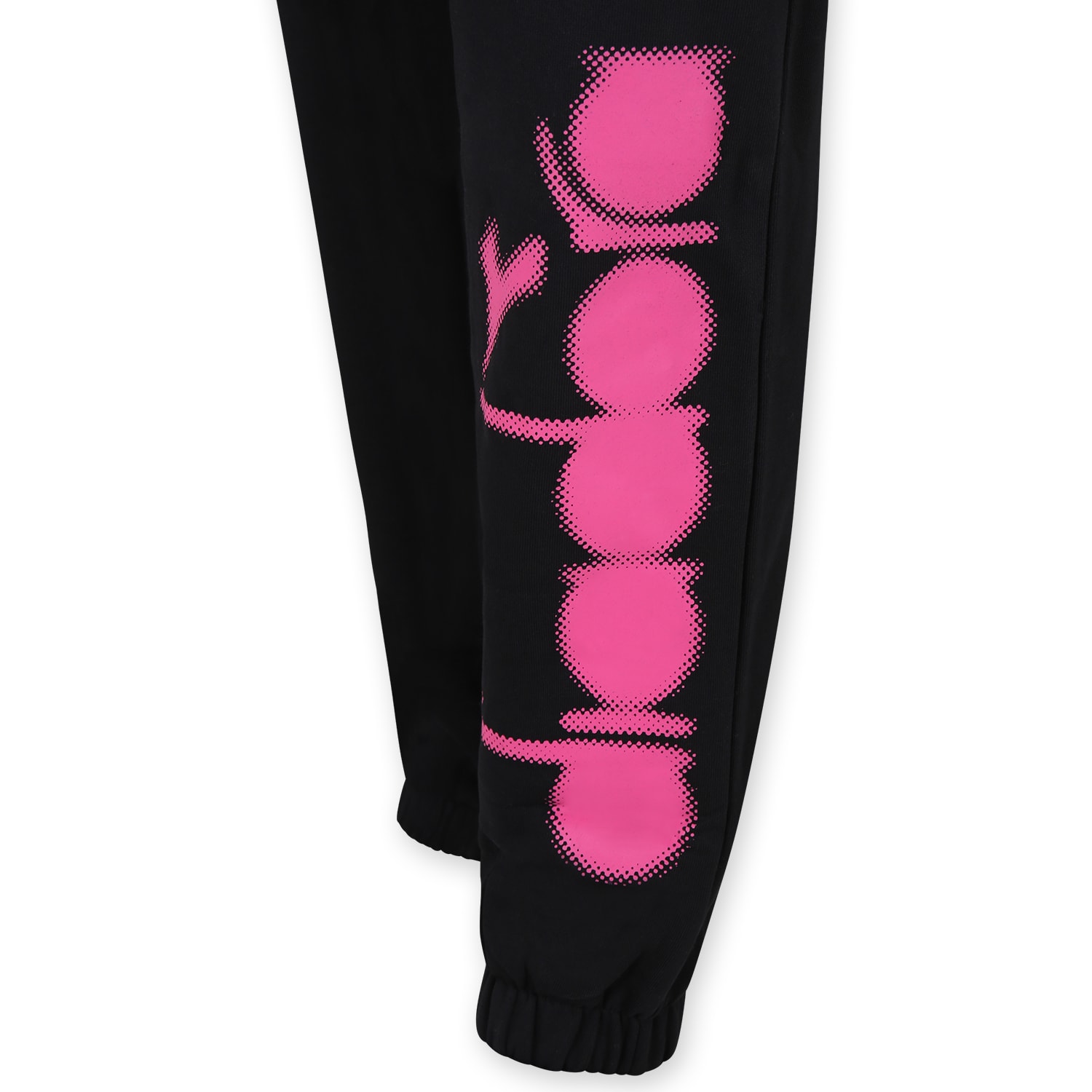Diadora Black Trousers For Girl With Logo In Black