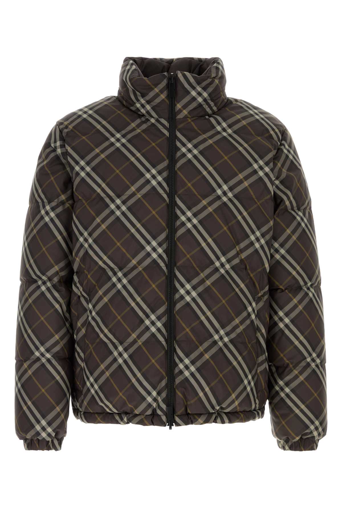 Burberry Printed Polyester Reversible Snowdon Down Jacket In Multi