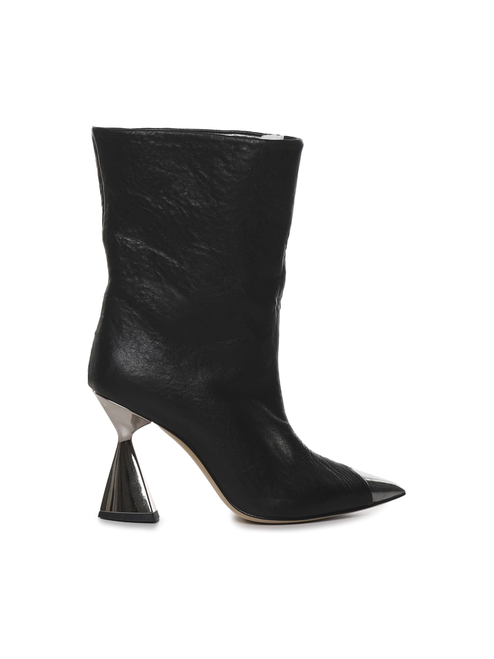 Alchimia Ankle Boots With Contrasting Toe In Black