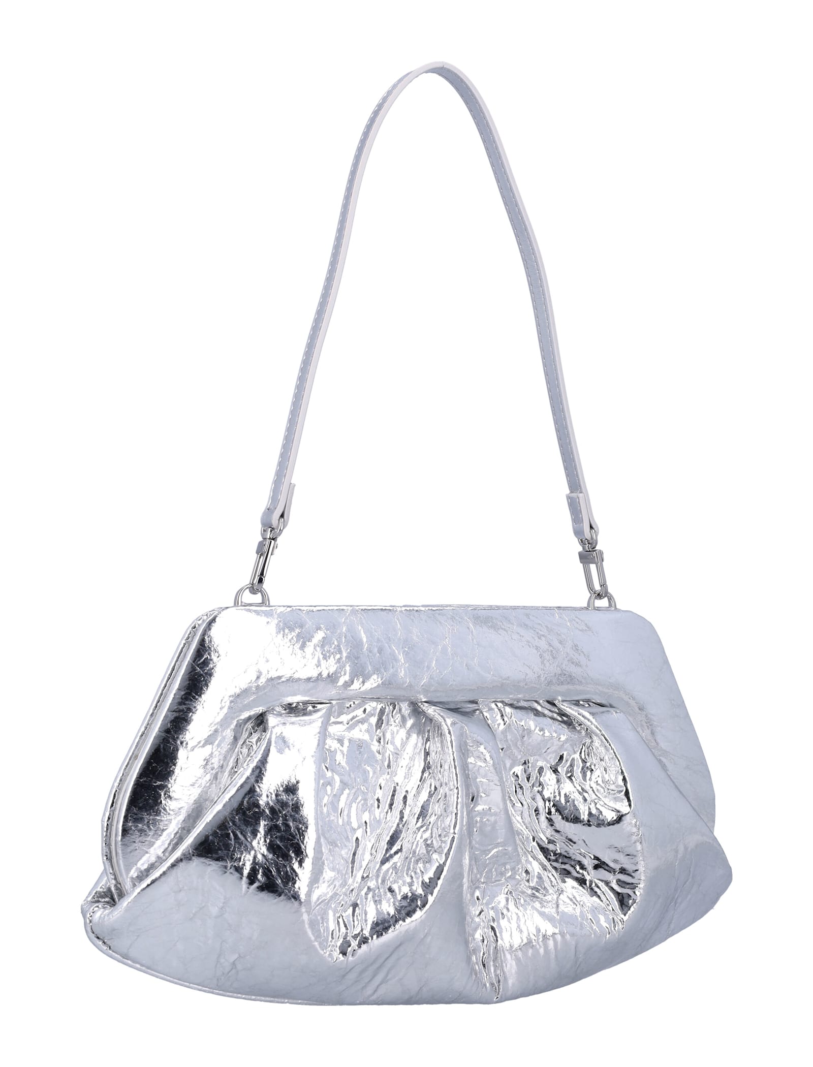 Themoirè Emera Pineapple Clutch In Silver