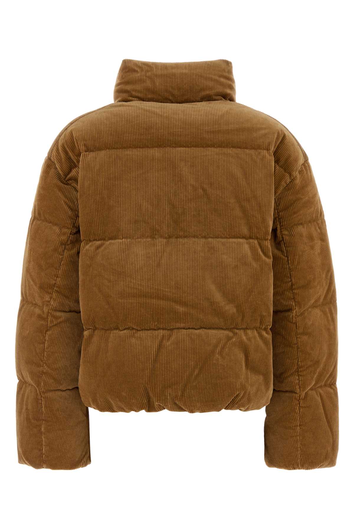 Polo Ralph Lauren Ribbed Velvet Down Jacket Puffer Jackets Brown In Brown