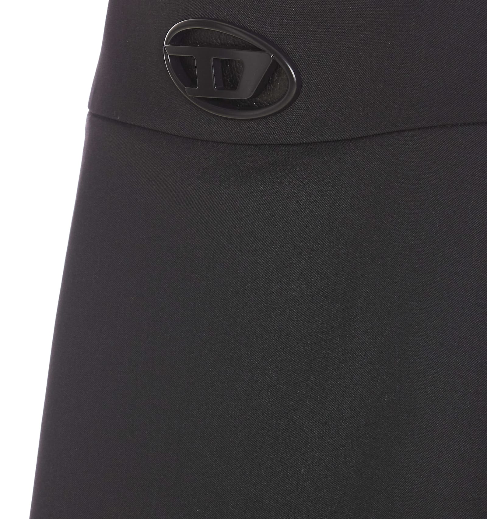 Diesel Black Stretch Polyester Blend O-dixy Mini Skirt In Black