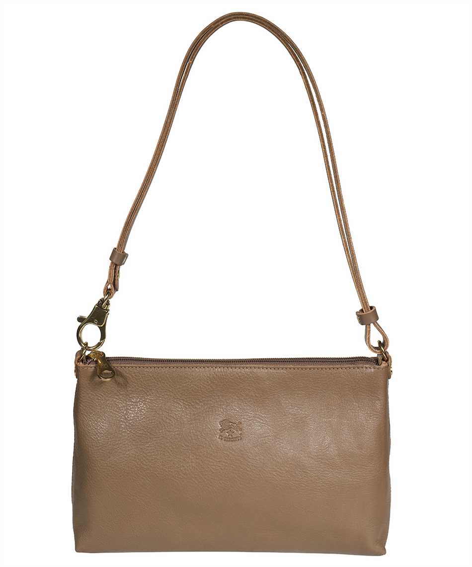 Il Bisonte Leather Shoulder Bag In Gray