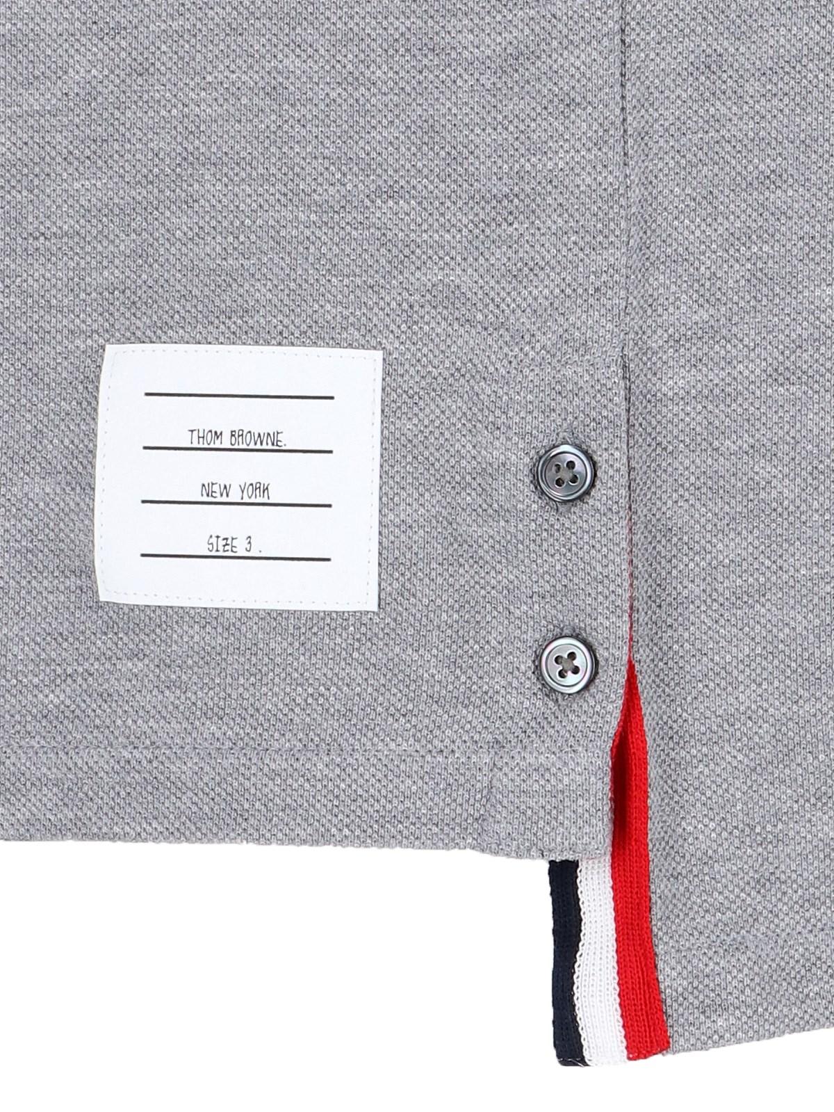 Thom Browne Ribbon Logo T-shirt In Grey