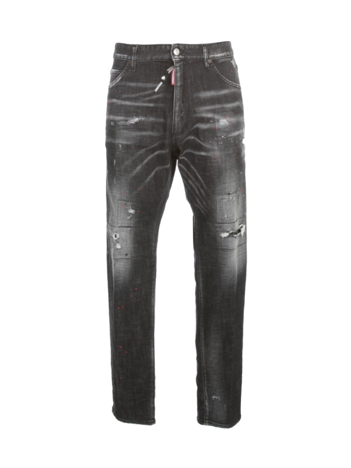 Dsquared2 Ripped Wide Leg Jeans