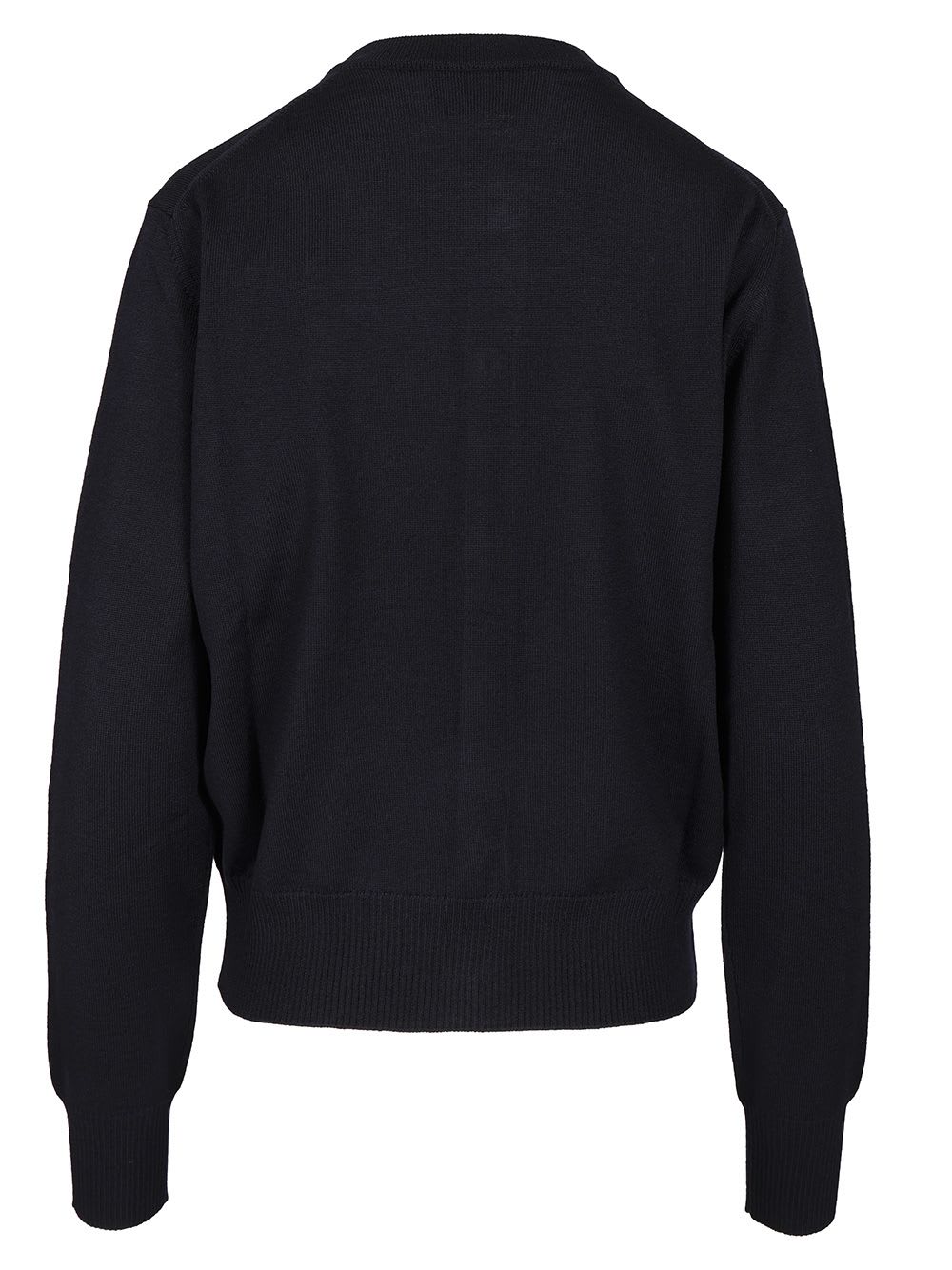 Shop Ami Alexandre Mattiussi Extrafine Wool Cardigan In Blue