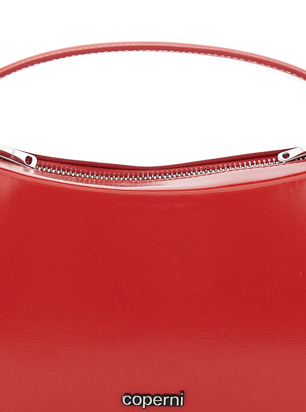 Shop Coperni Sound Swipe Small Red Handbag With Logo Detail In Leather Woman