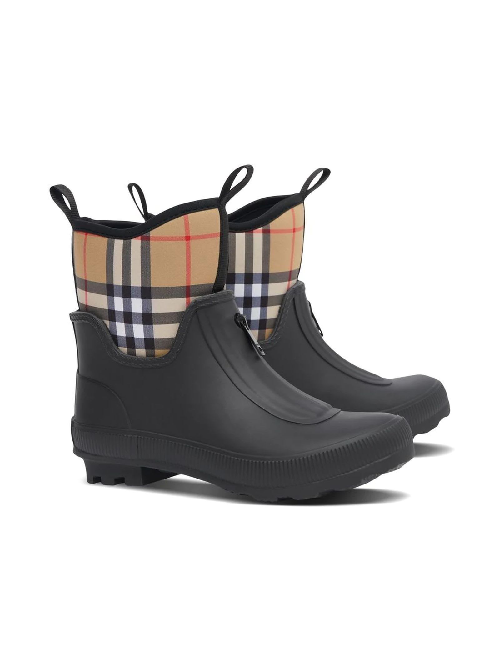 Burberry Black Rubber Boots