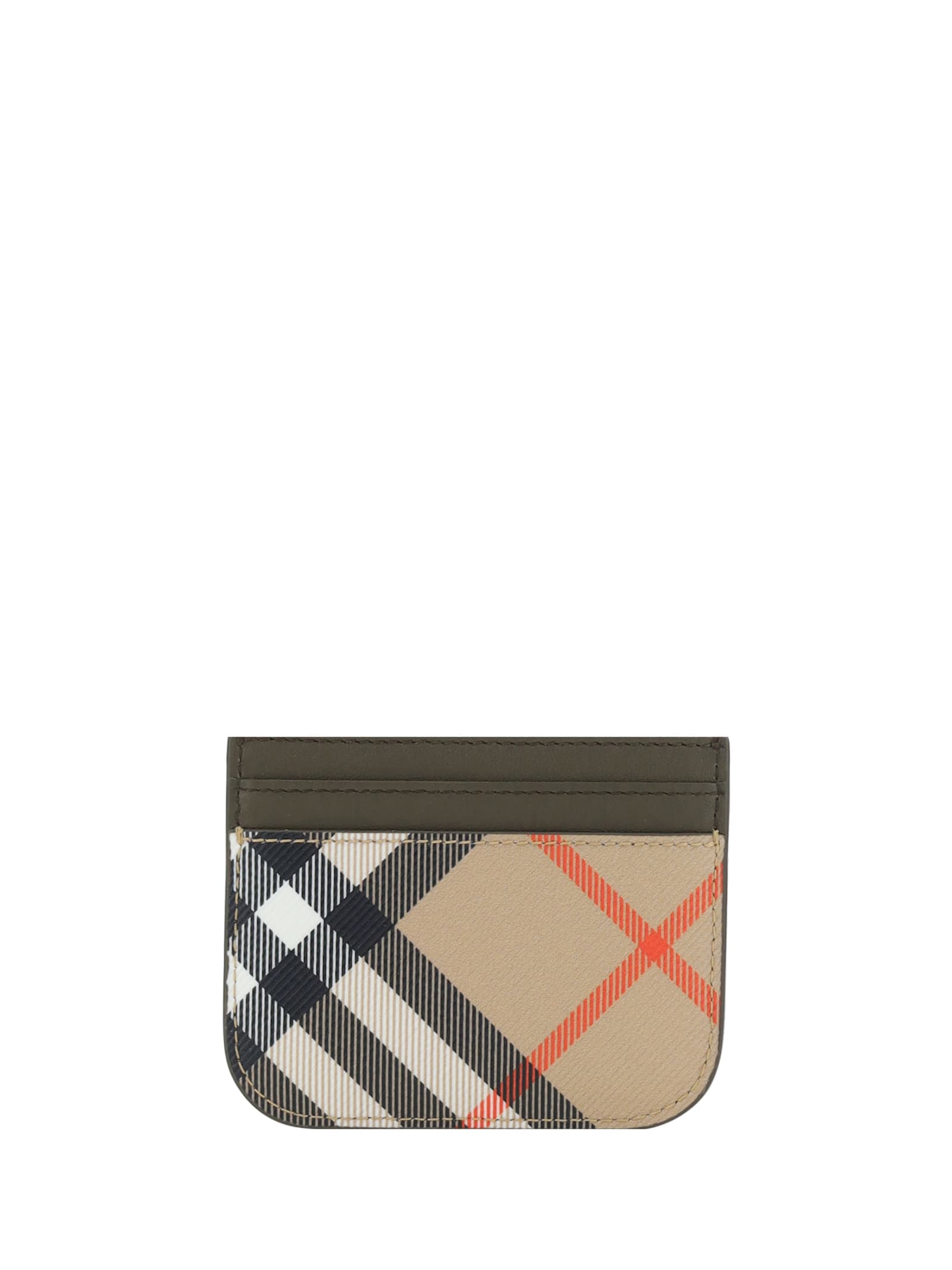 Shop Burberry Card Holder In Sand