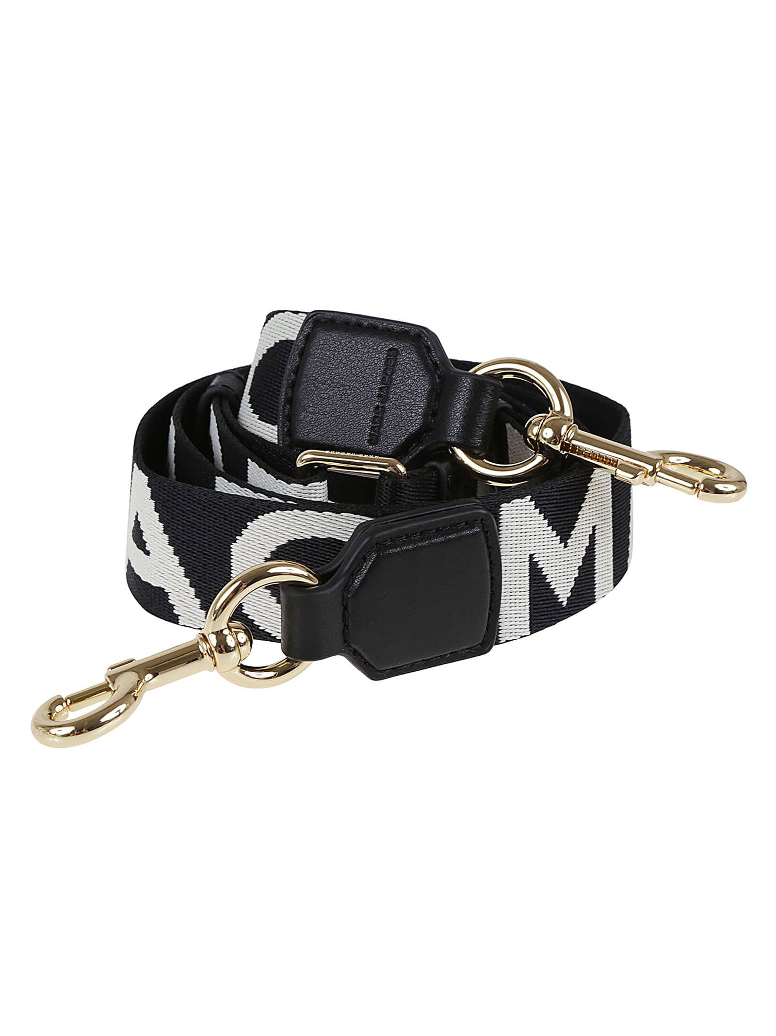 Marc Jacobs The Thin Strap Shoulder Strap In Black White