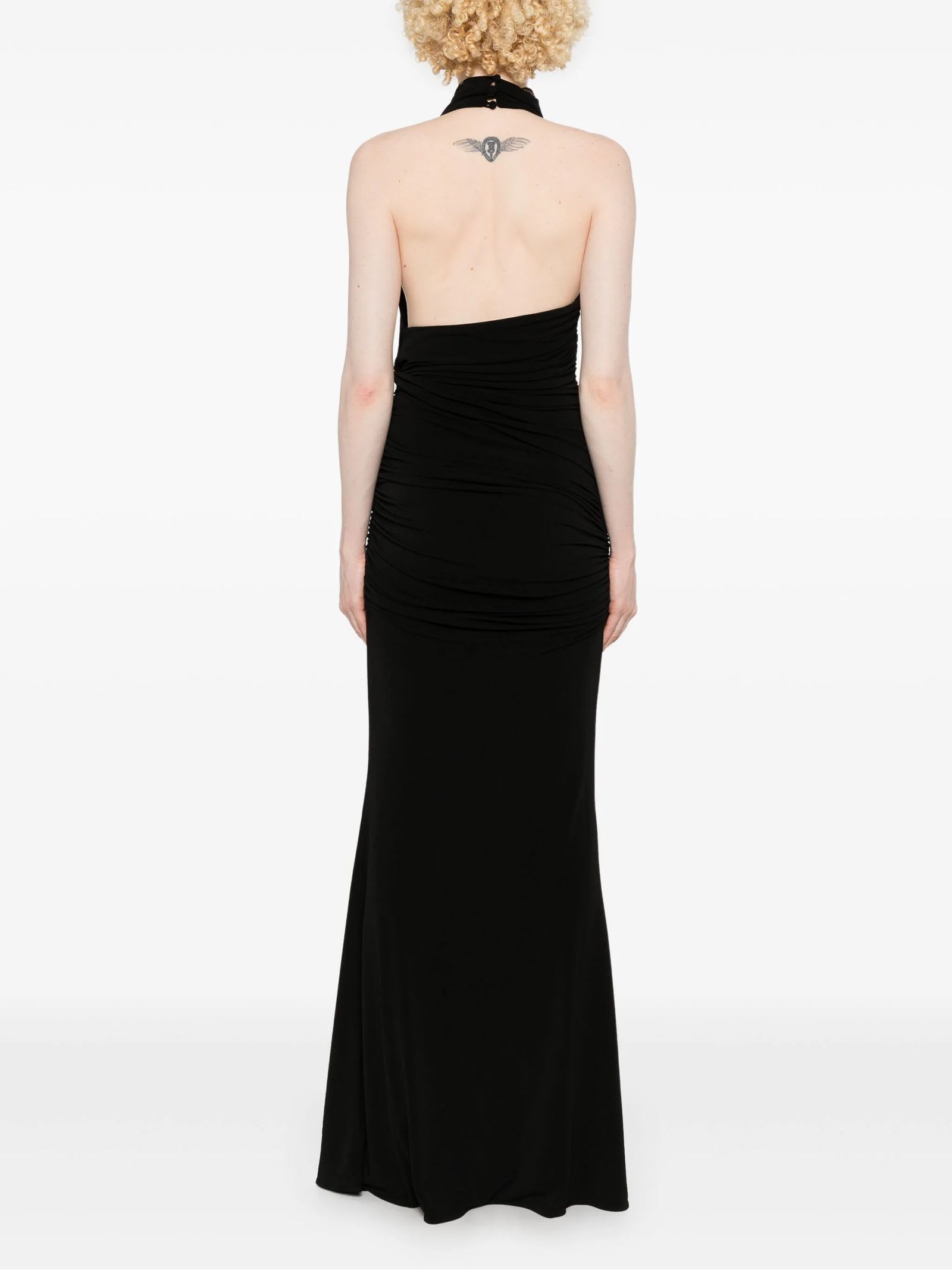 Shop The Andamane Black Ruched Maxi Dress