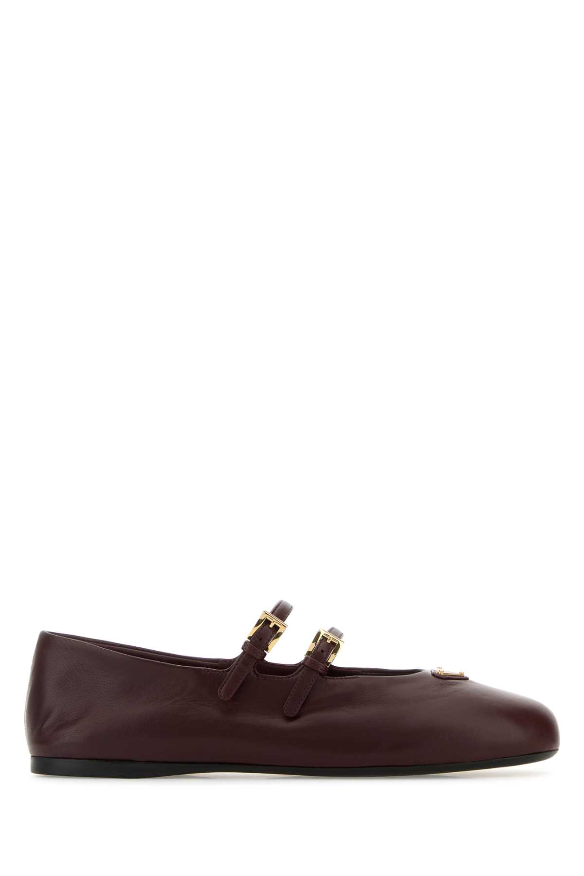 Chocolate Nappa Leather Ballerinas