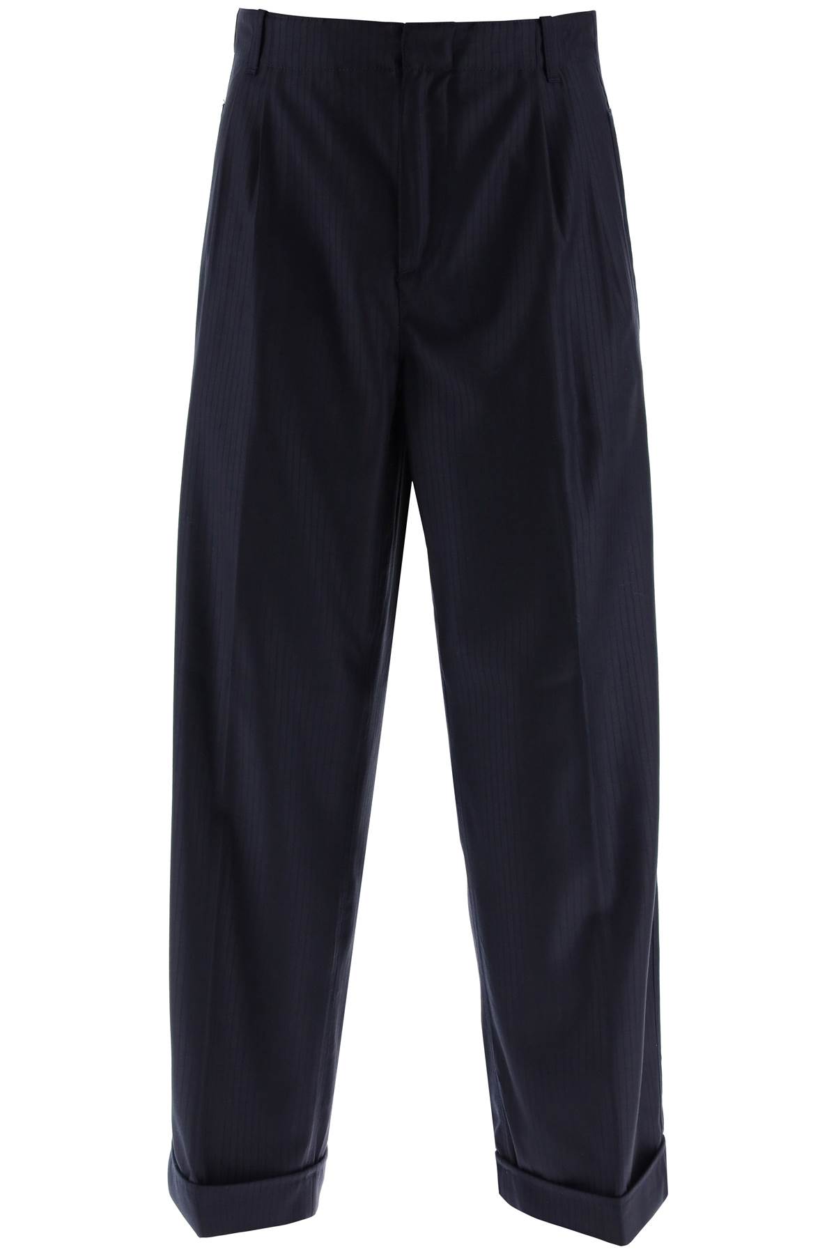 Etro Striped Wool Cropped Trousers
