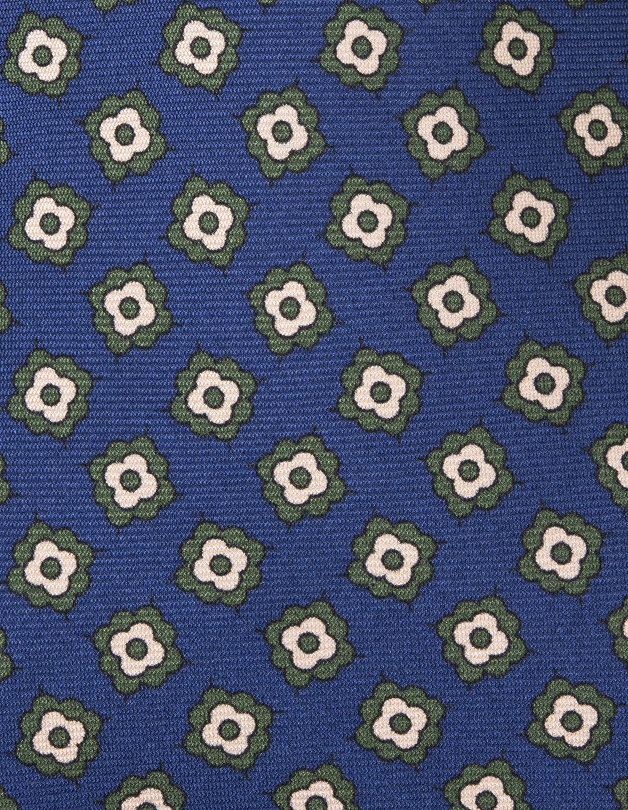 Shop Kiton Royal Blue Tie With Floral Pattern In Multinazionali