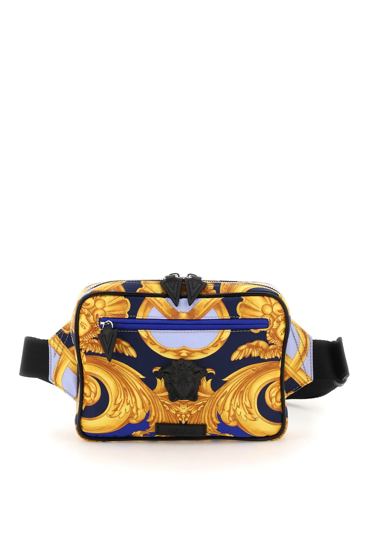 Versace La Medusa Beltpack In Navy Cobalt Gold Black Pa (blue)