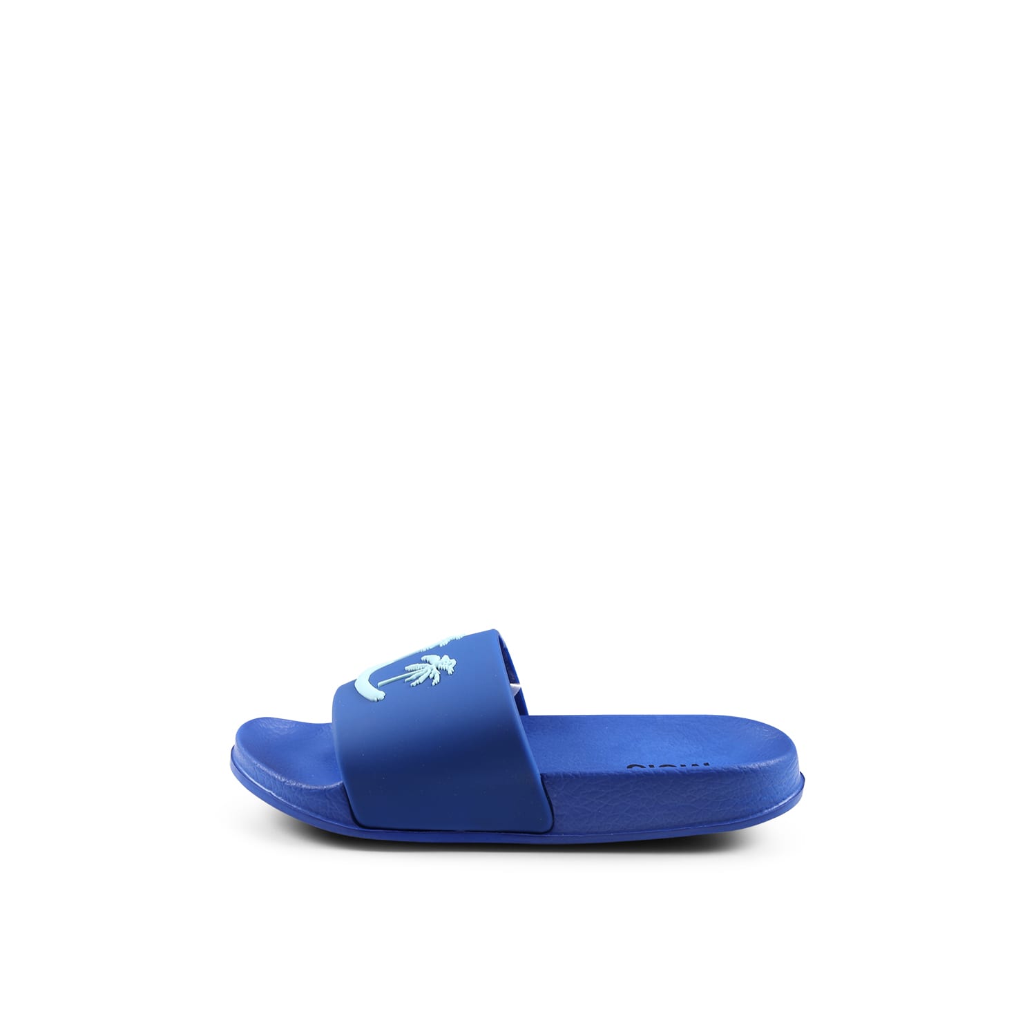 Molo Blue Slippers For Kids With Smiley In Blue