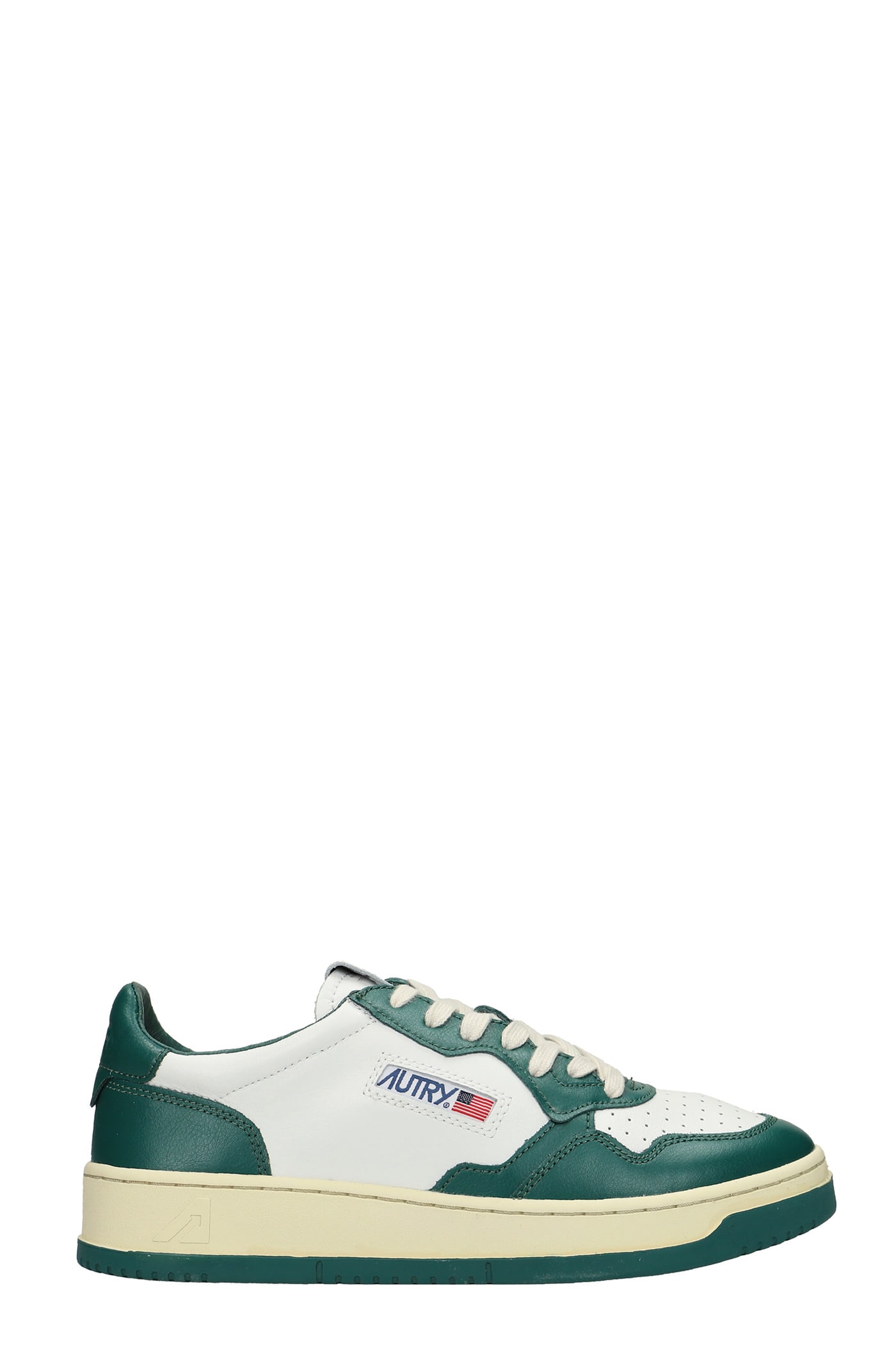 Autry 01 Sneakers In Green Leather