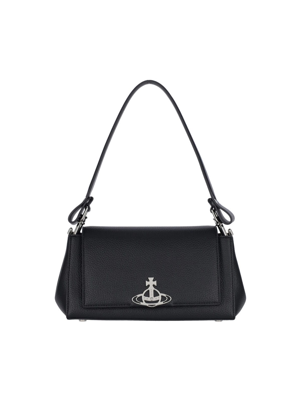 Vivienne Westwood Hazel Black Handbag With Front Orb Logo In Faux Leather Woman In Black