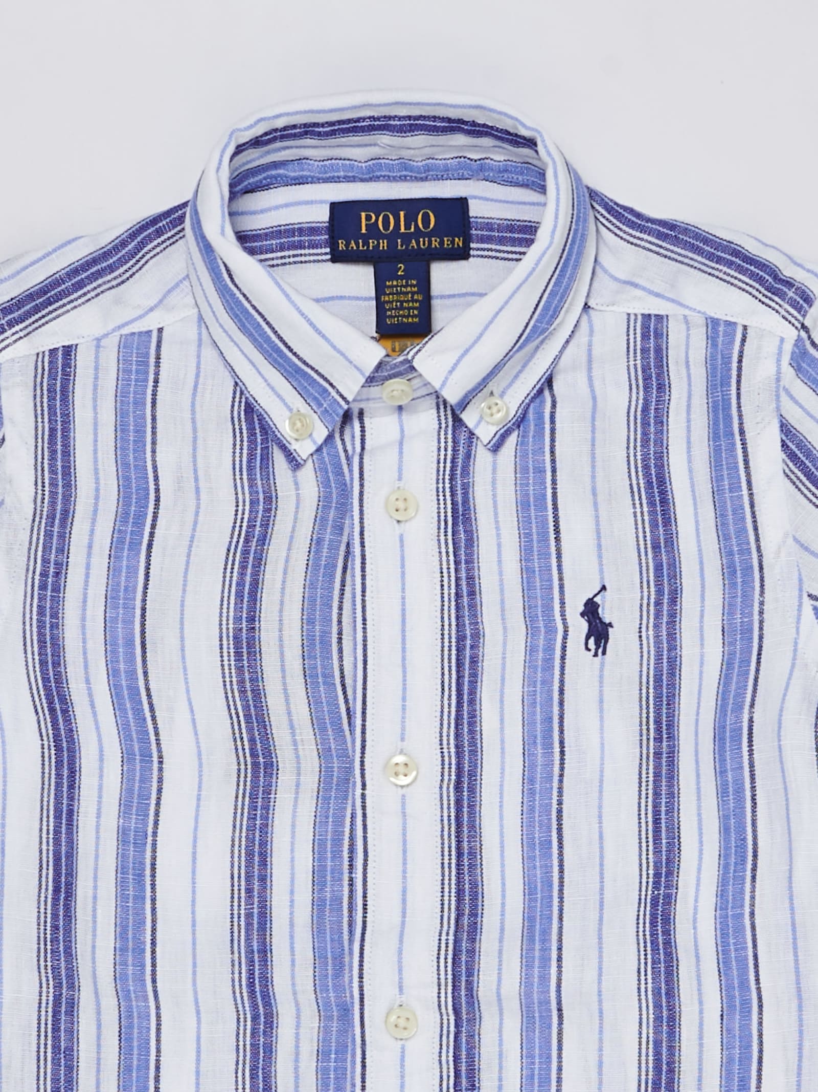 Shop Polo Ralph Lauren Shirt Shirt In Bianco-azzurro