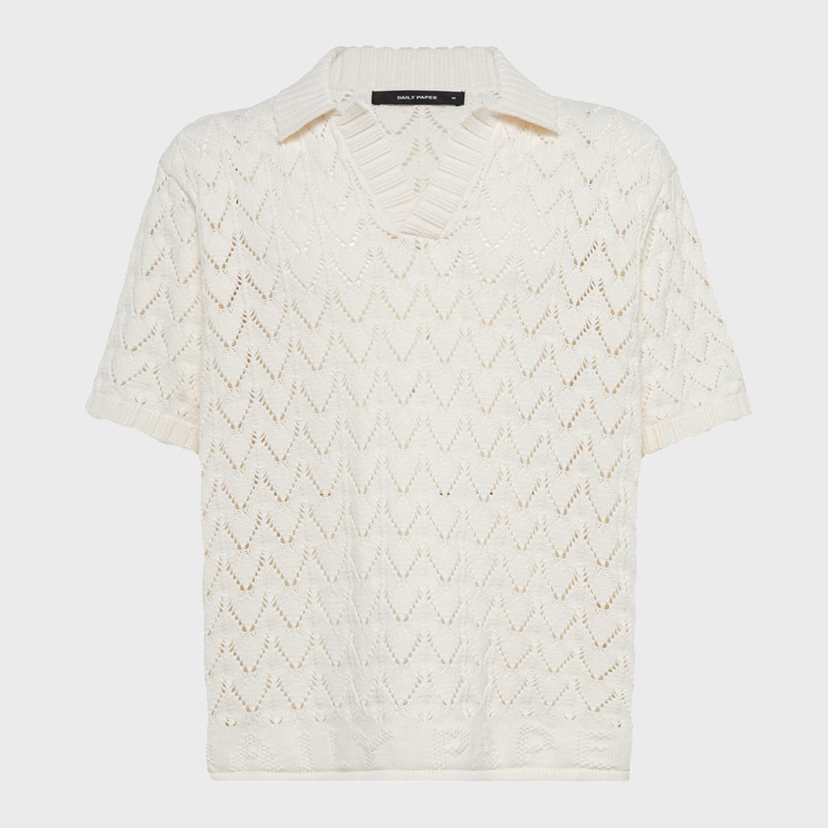 Shop Daily Paper Ivory Cotton Polo Shirt In White