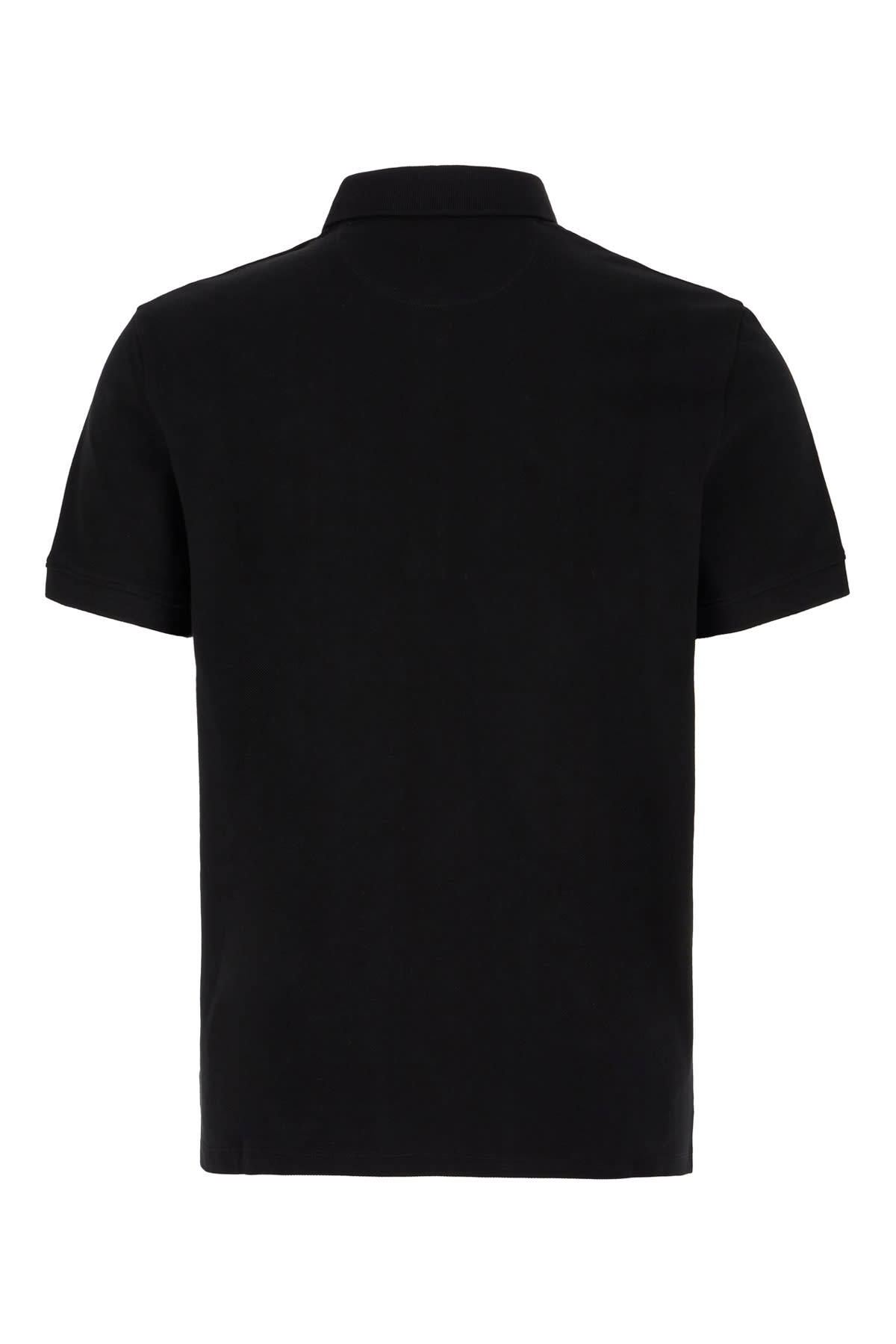 Shop Valentino Black Piquet Polo Shirt In Nero