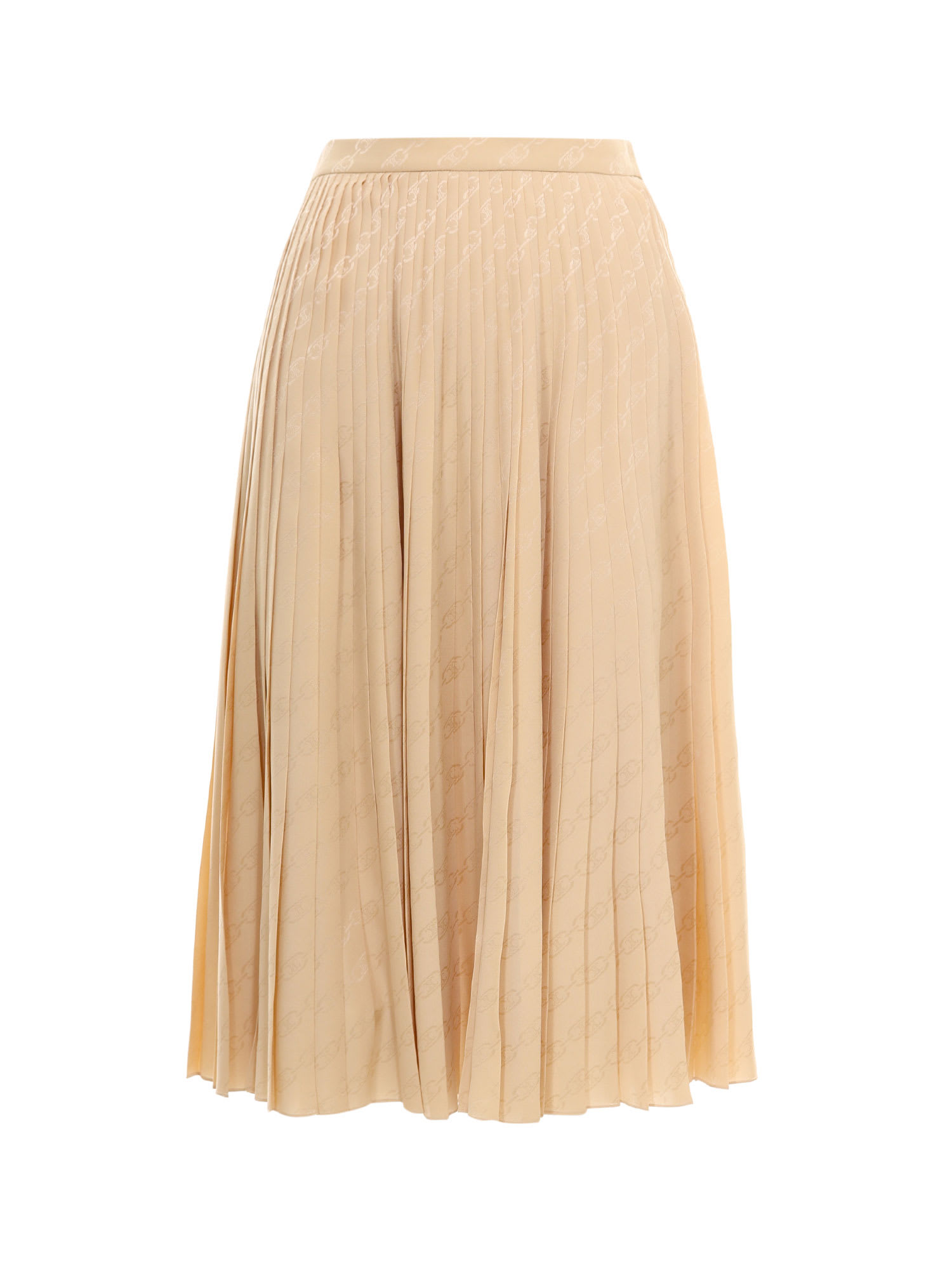 Celine Printed Silk Skirt In Neutrals | ModeSens