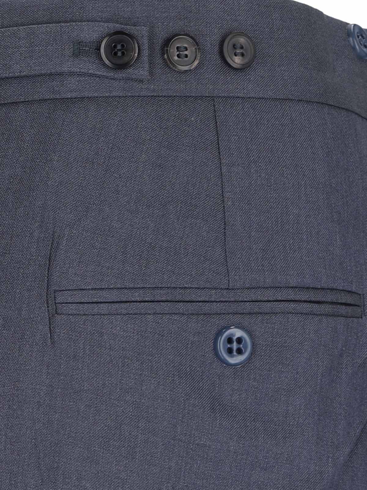 Prada Wide Grey Mohair And Silk Trousers Men In Blue