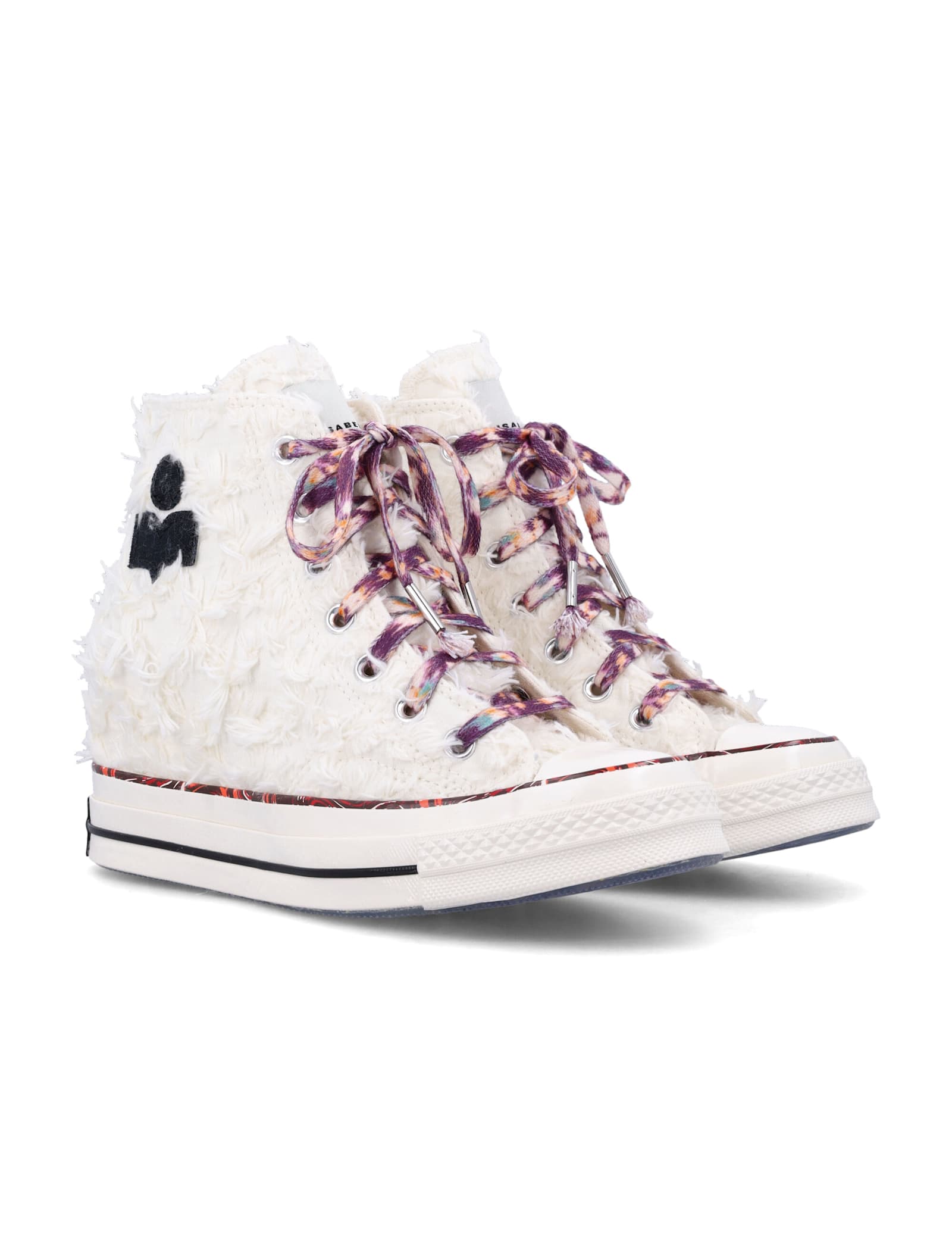 Shop Isabel Marant Wedge Chuck 70 Sneakers In Vanilla Ice